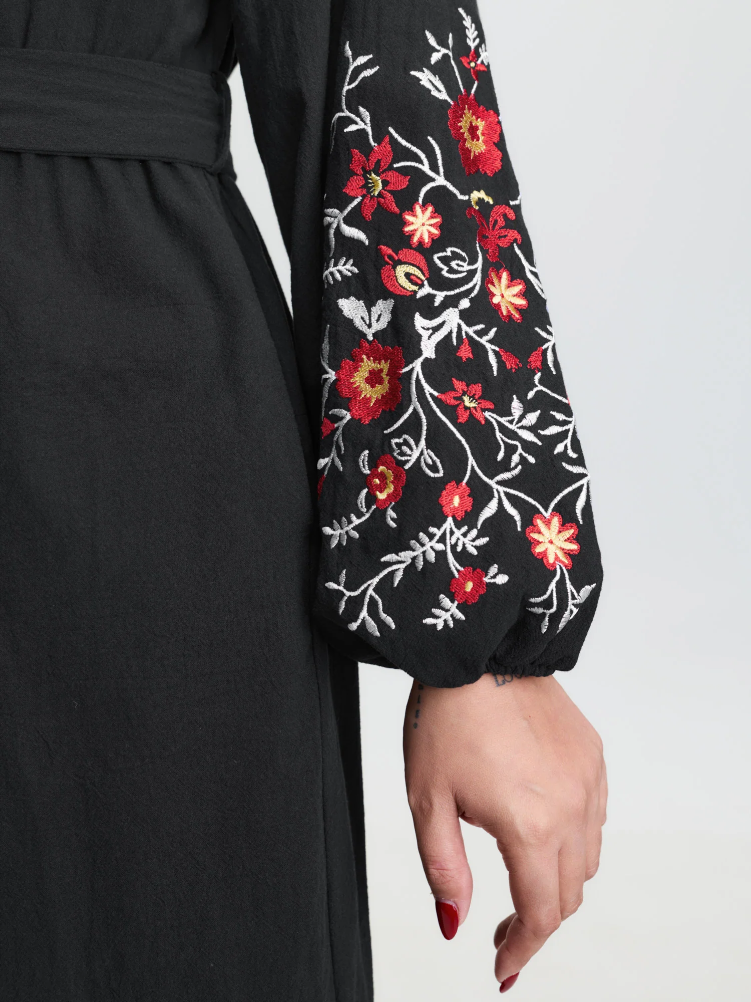 Pure Cotton Floral Embroidered Sleeve Jumpsuit - Image 6