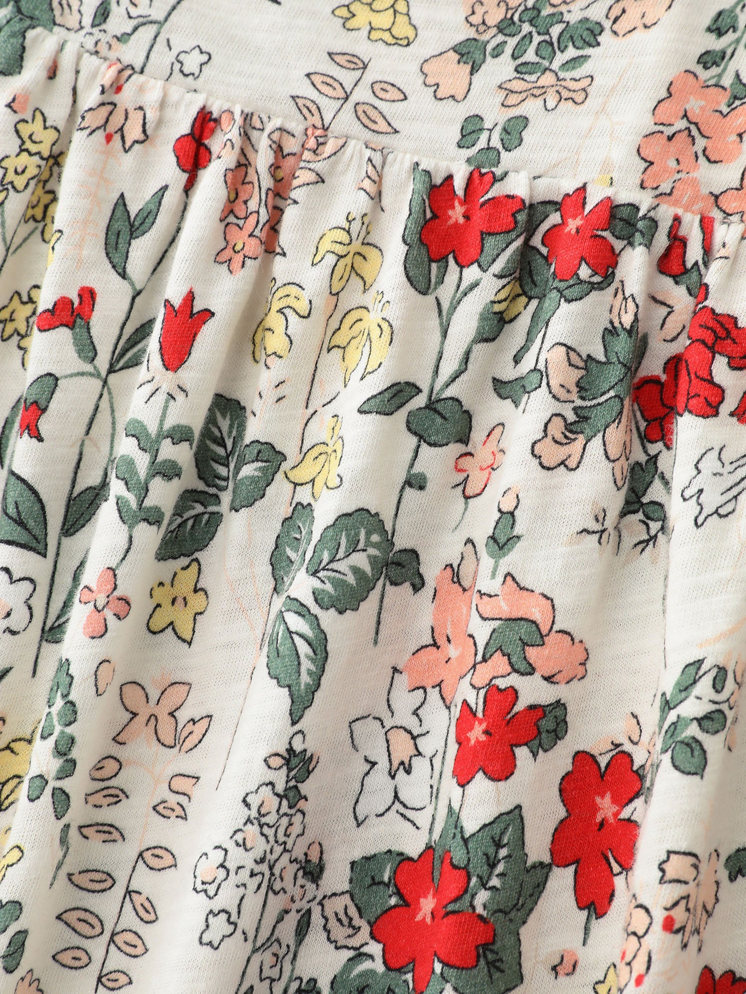 Pure Cotton Floral Print Square Neck Top - Image 7