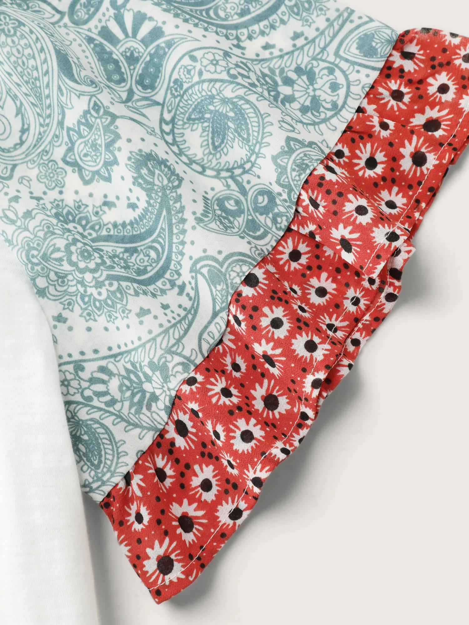 Pure Cotton Floral Sleeve Knotted T-Shirt - Image 5