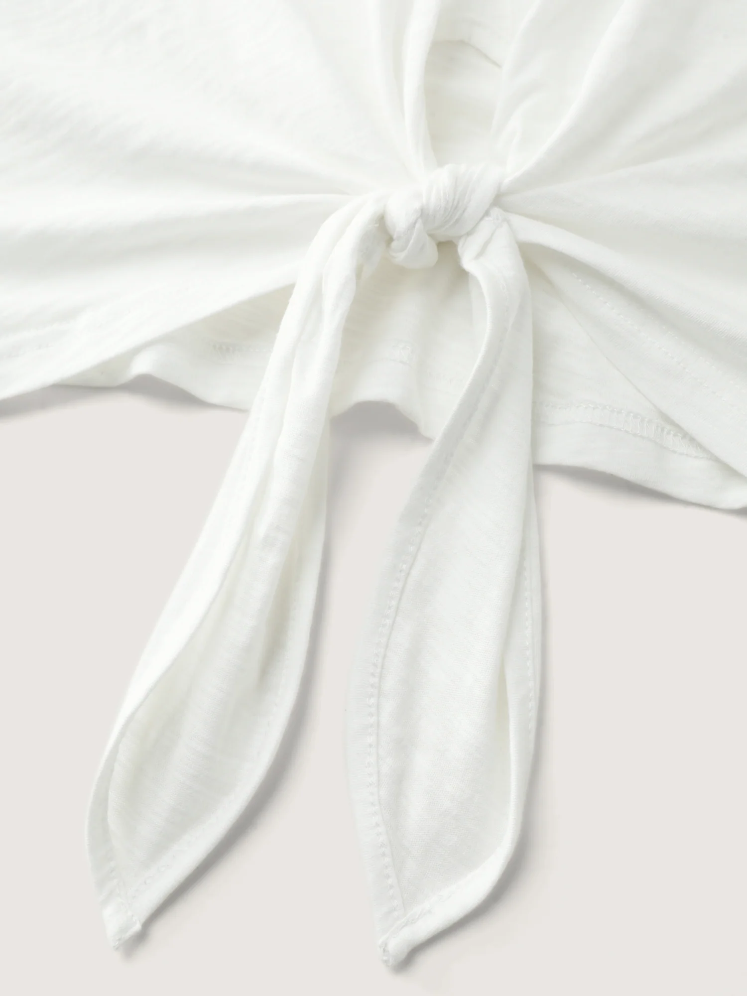 Pure Cotton Floral Sleeve Knotted T-Shirt - Image 6