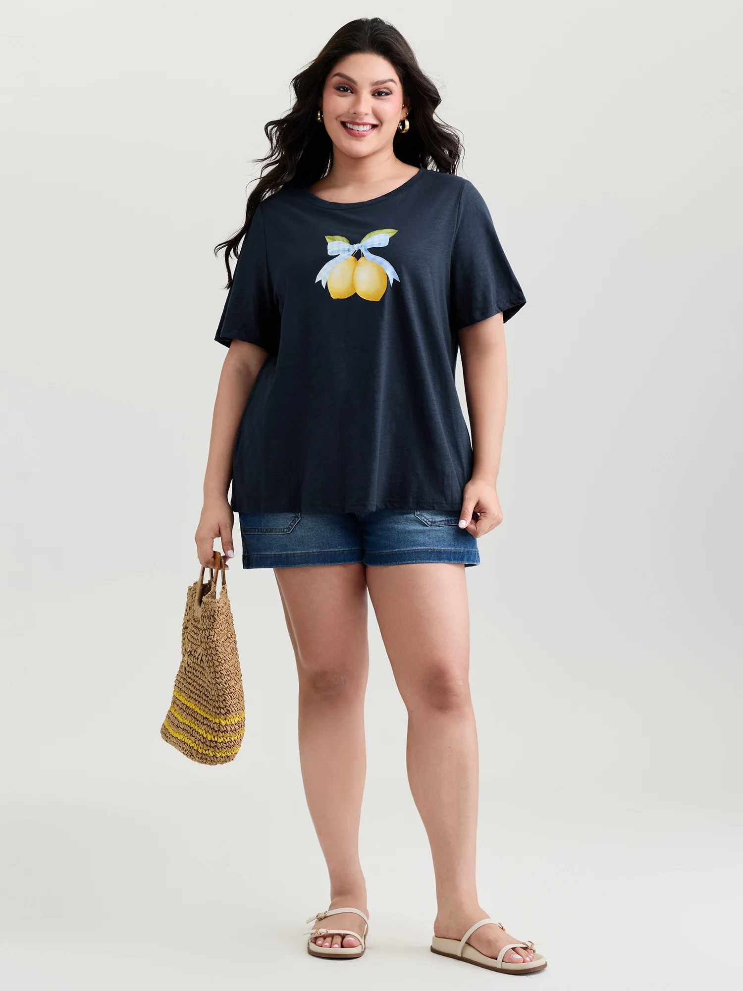 Pure Cotton Fresh Lemon Print T-Shirt - Image 3