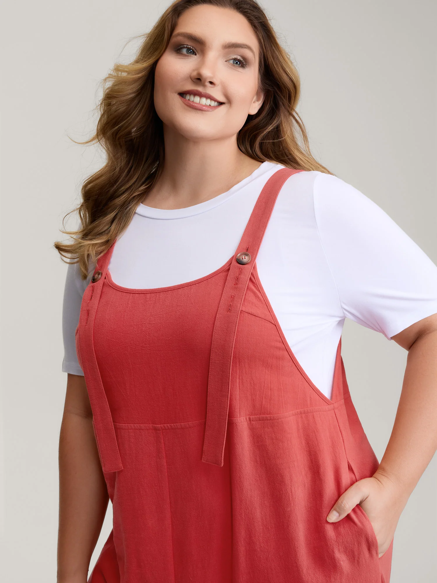 Pure Cotton Harem Pants Adjustable Jumpsuit - Image 2