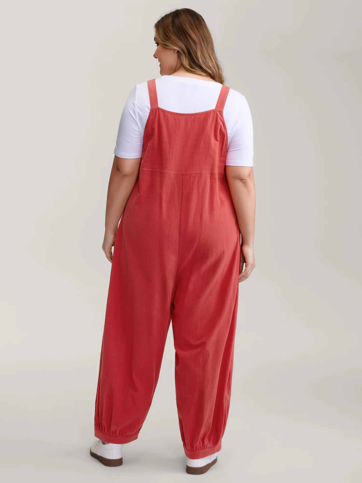 Pure Cotton Harem Pants Adjustable Jumpsuit - Image 4