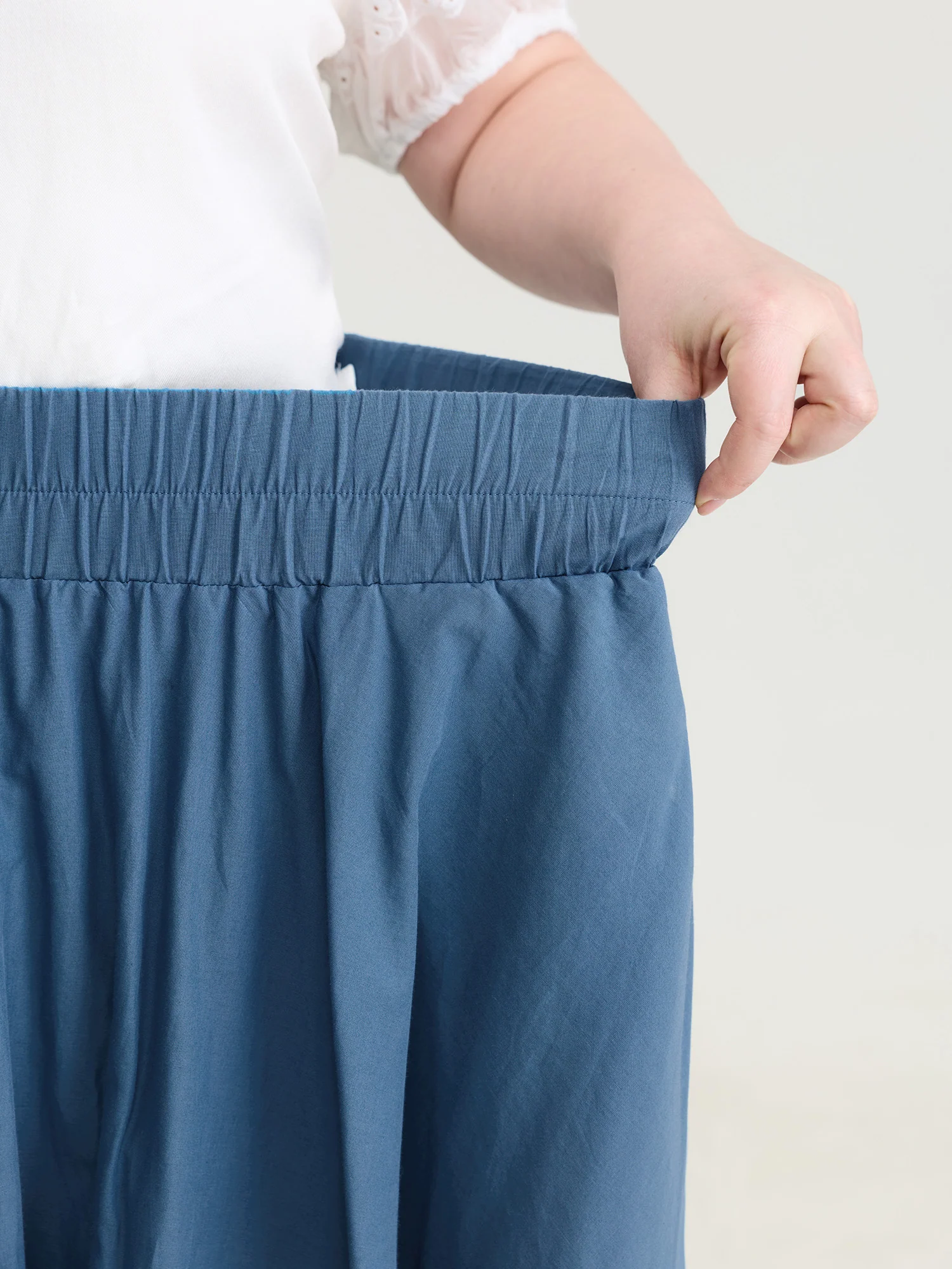 Pure Cotton High Low Hem Midi Skirt - Image 4