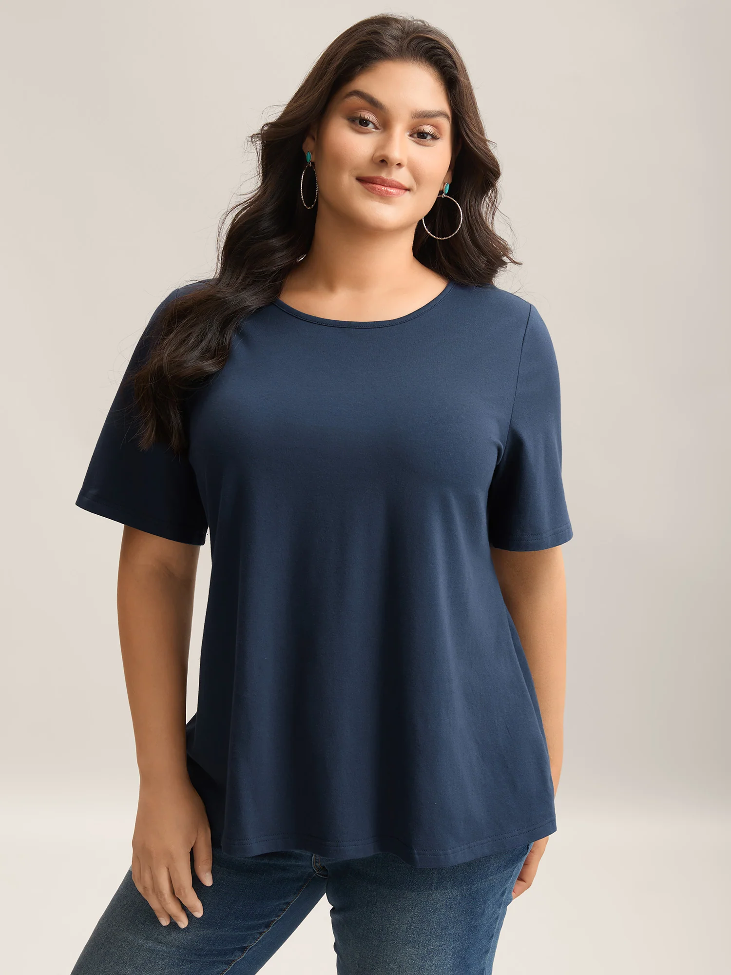 Pure Cotton Knotted Backless T-Shirt - Image 2