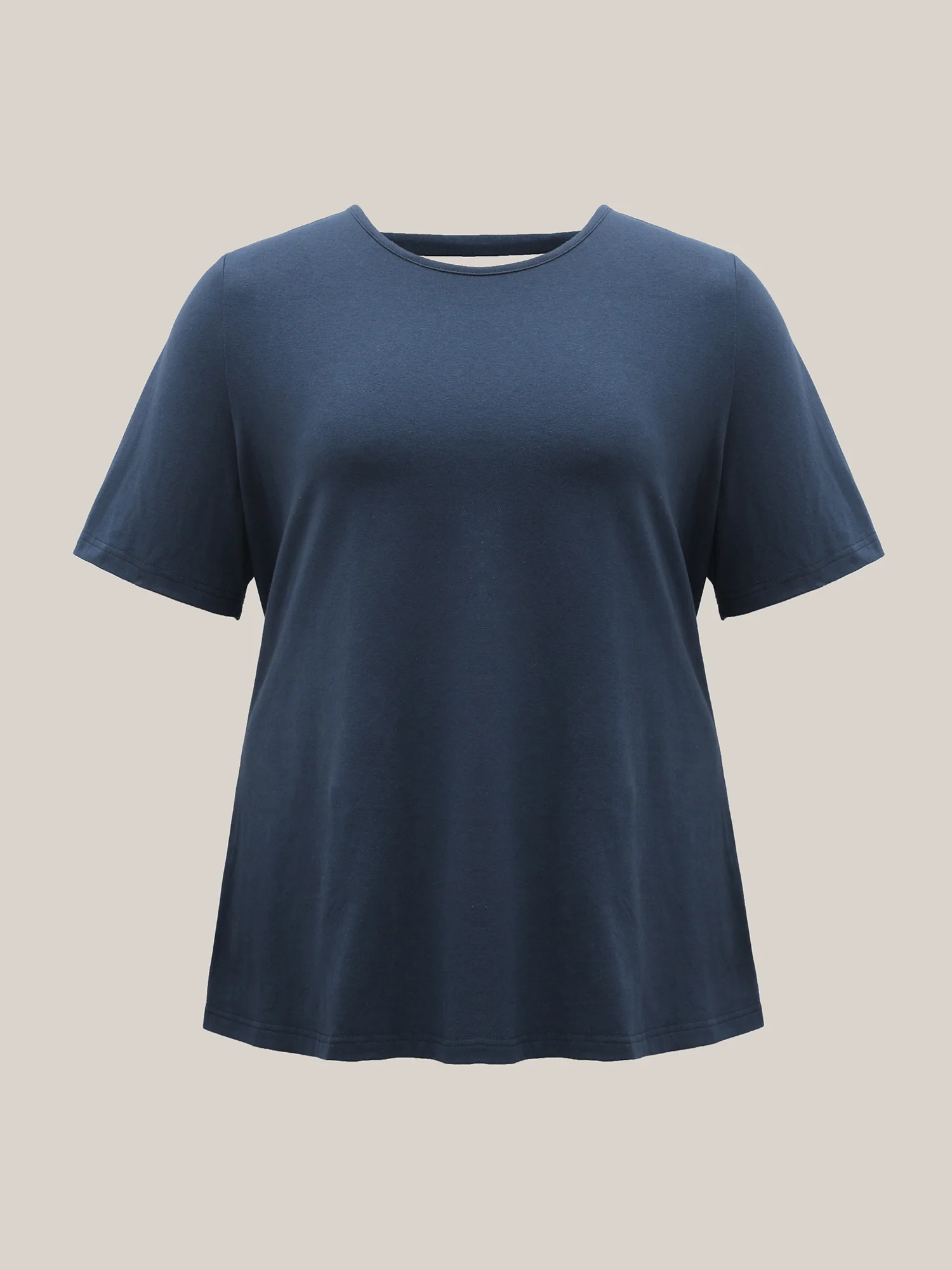Pure Cotton Knotted Backless T-Shirt - Image 7