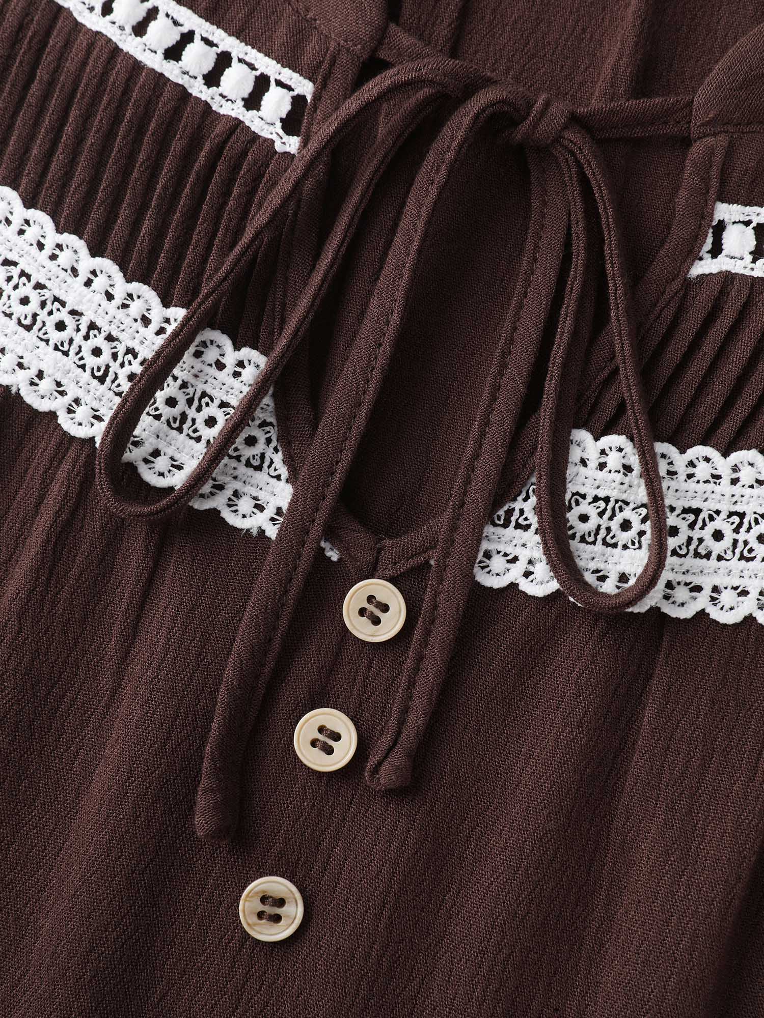 Pure Cotton Lace Trim Blouse - Image 7