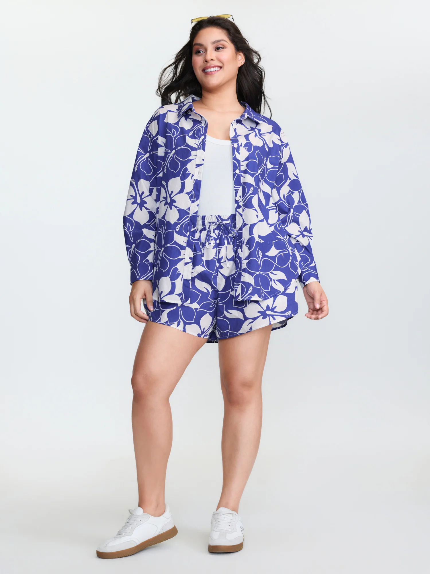 Pure Cotton Large Floral Print Shirt - Image 3