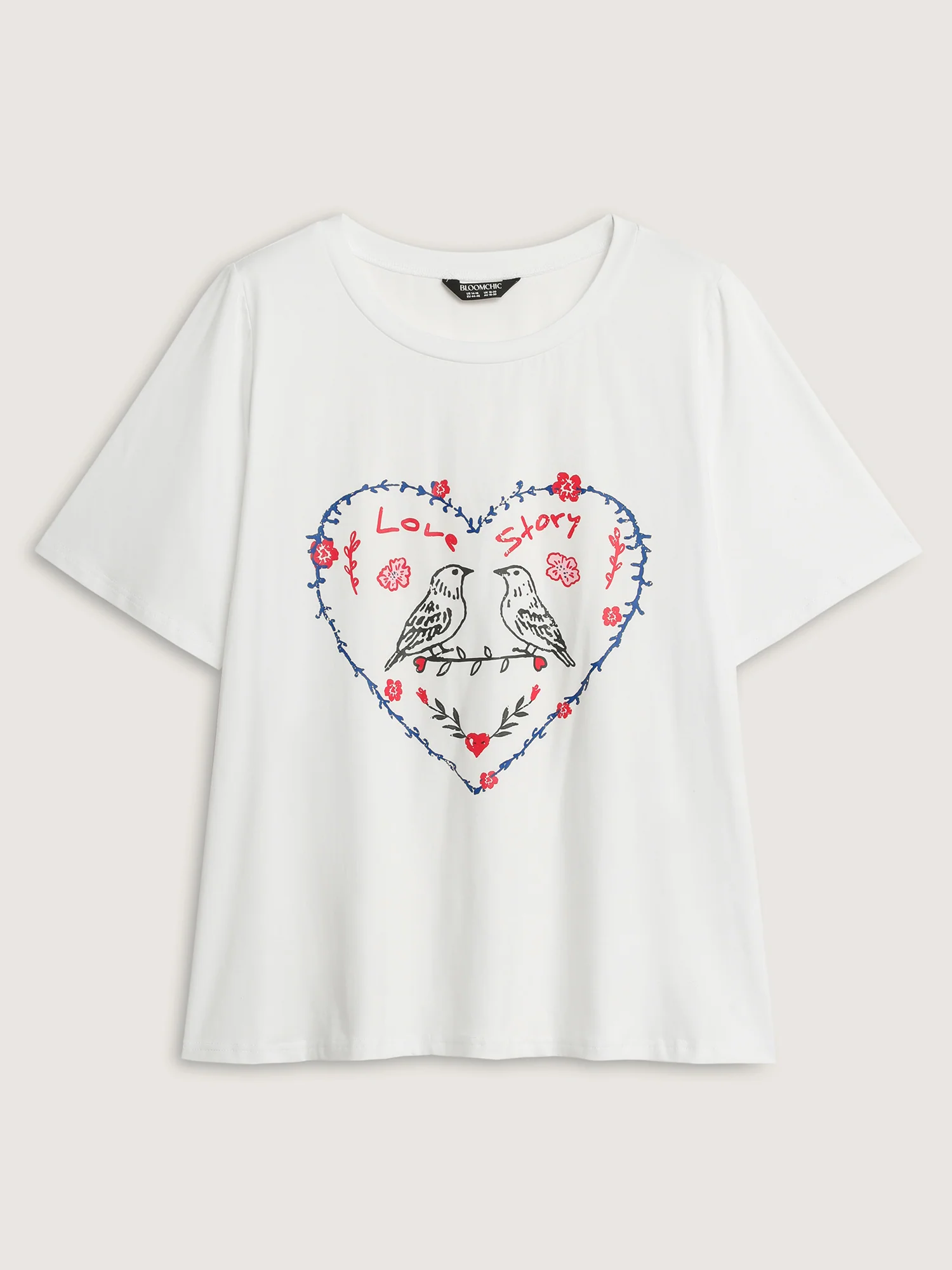 Pure Cotton Love Notes Round Neck T-Shirt - Image 6