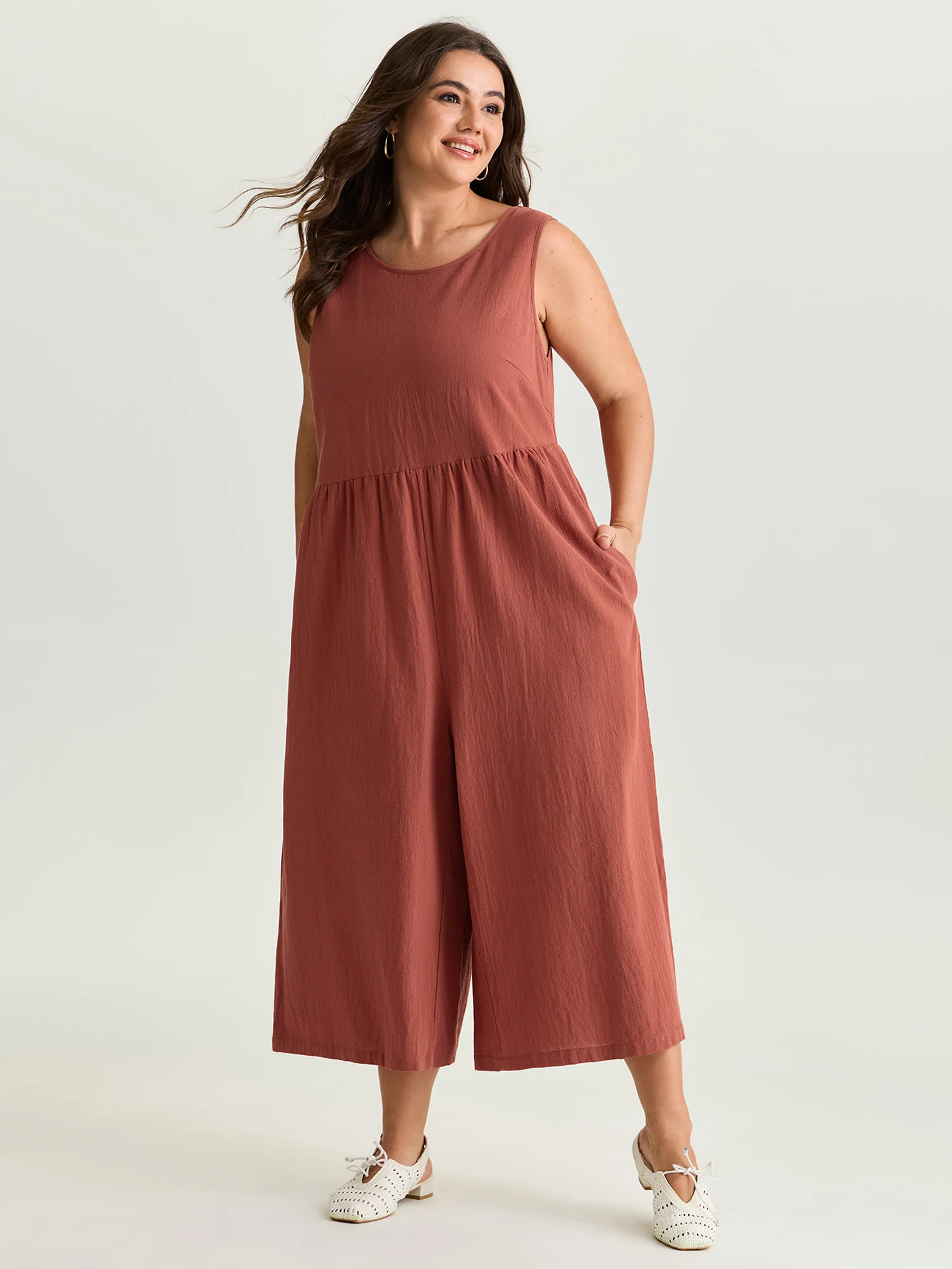 Pure Cotton Open Back Breezy Jumpsuit - Image 5