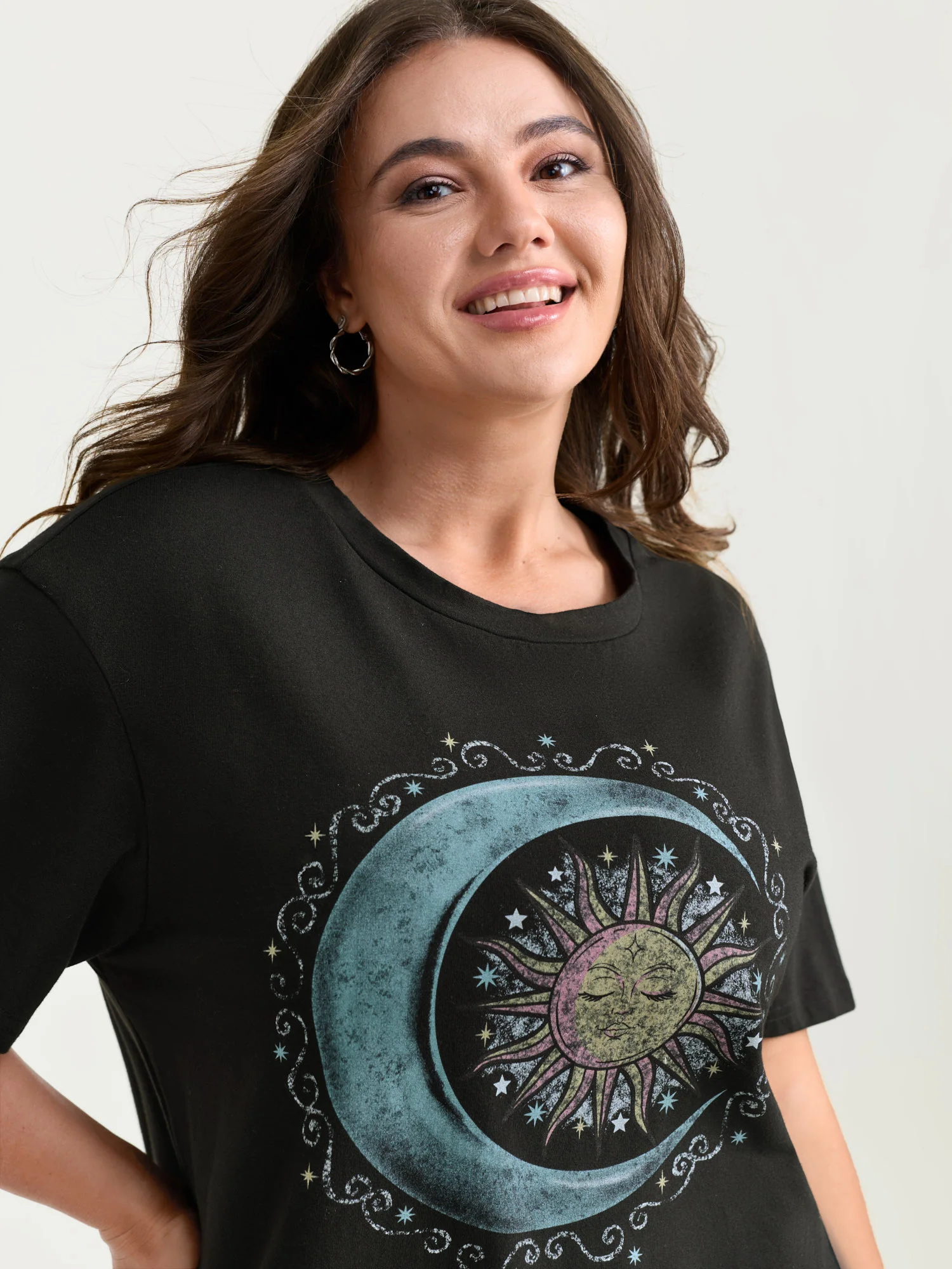 Pure Cotton Outerspace Print T-Shirt - Image 2