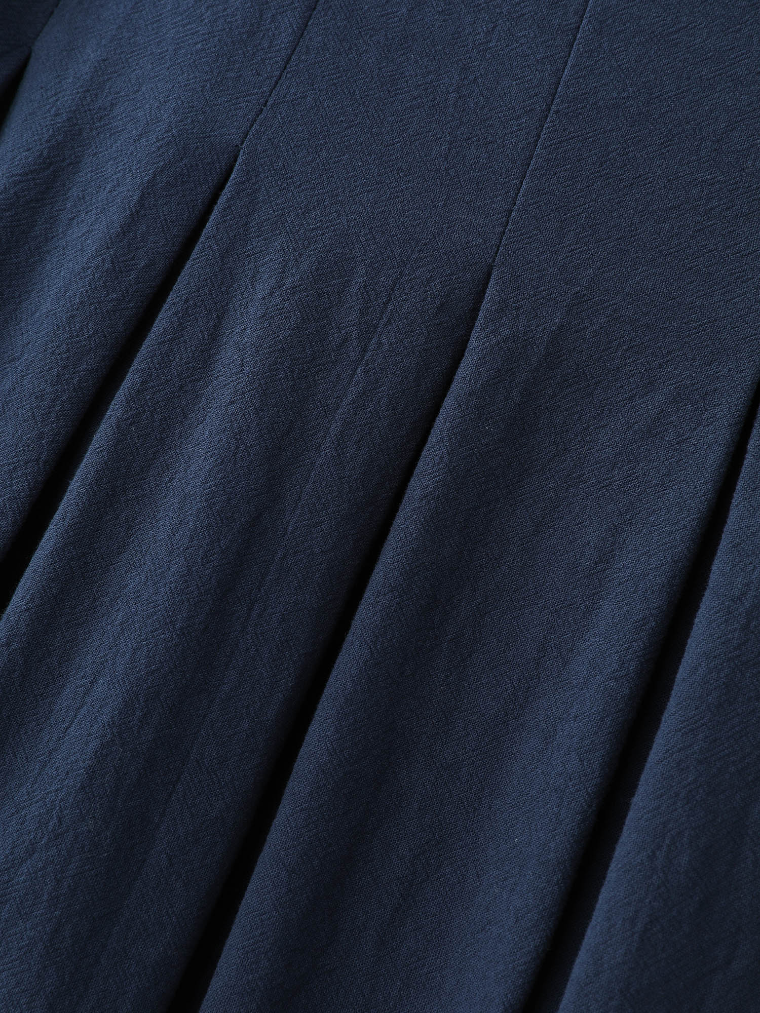 Pure Cotton Pleated Adjustable Midi Dress - Image 7