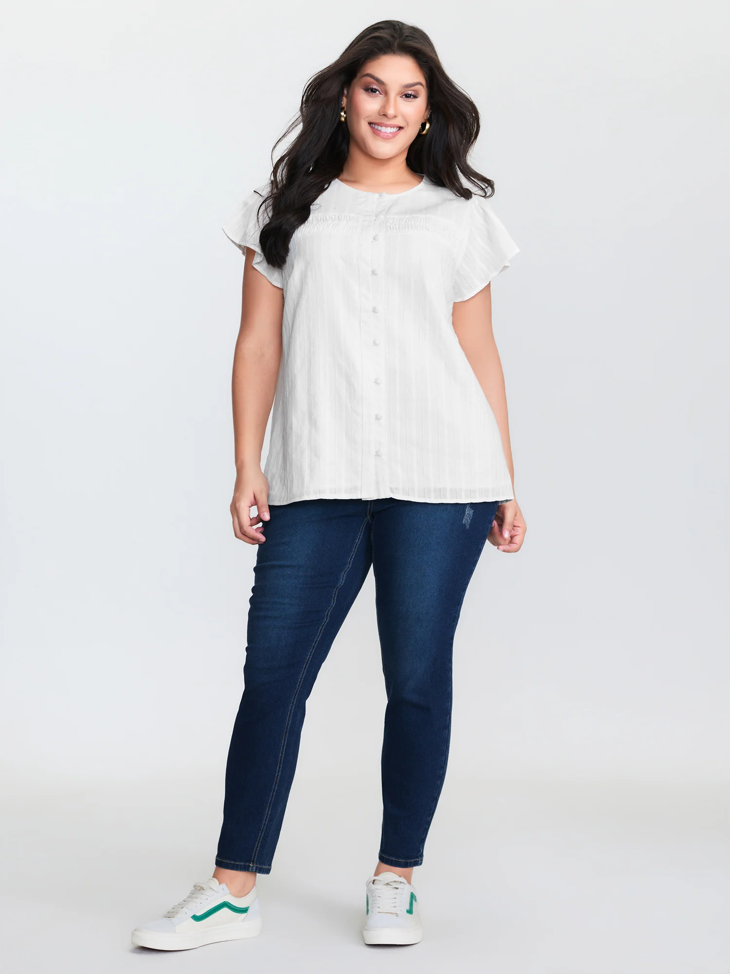 Pure Cotton Pleated Button-Down Shirt - Image 3