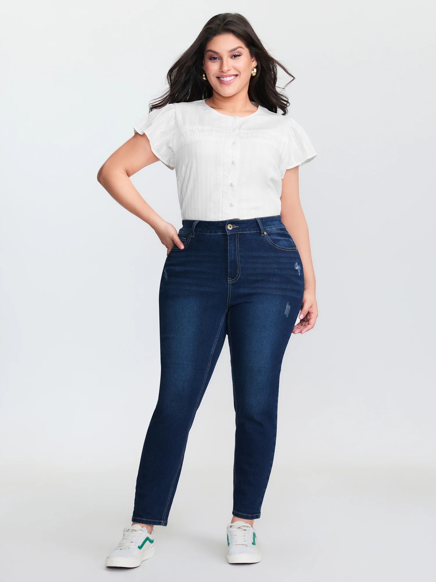 Pure Cotton Pleated Button-Down Shirt - Image 4