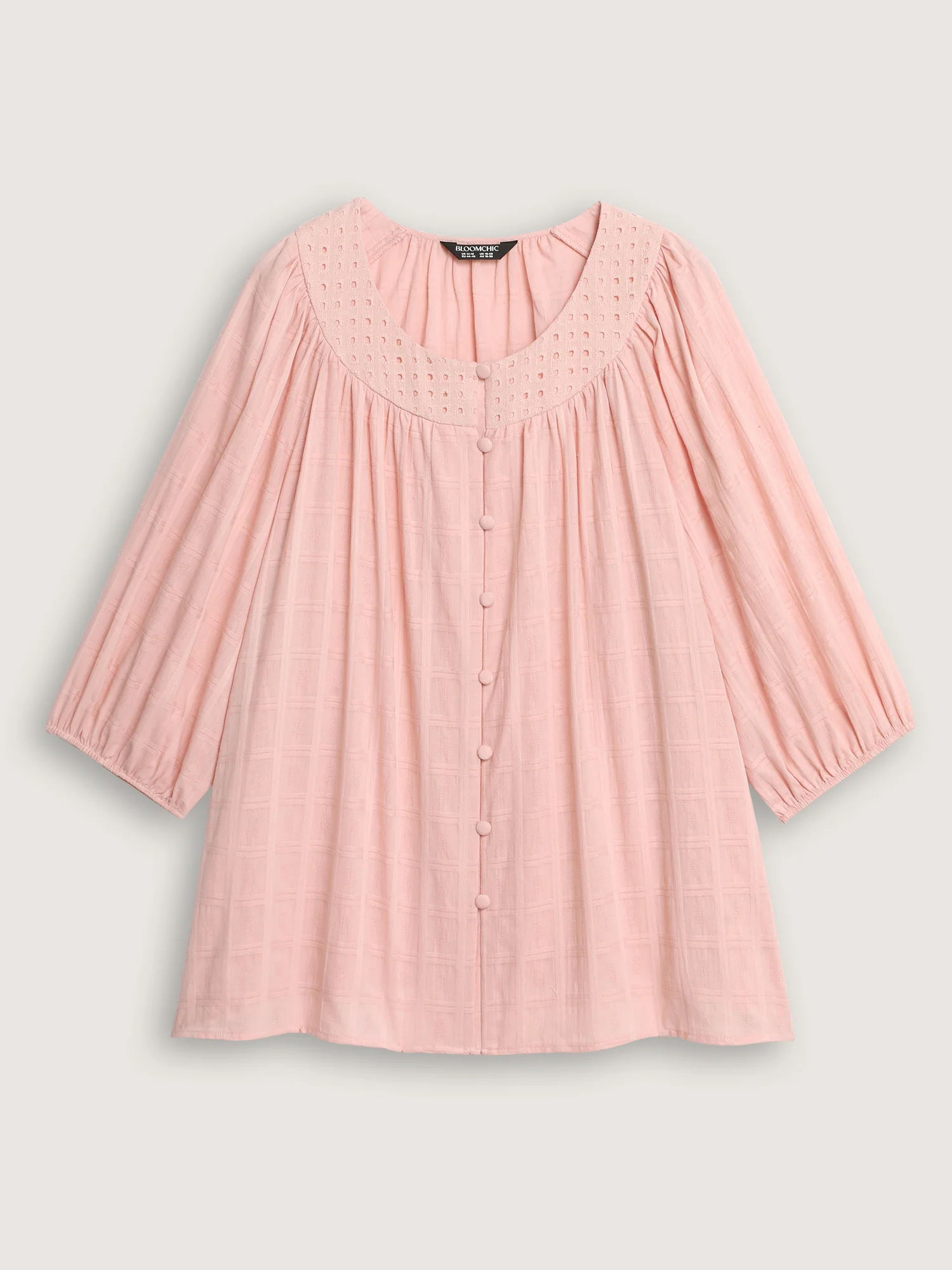 Pure Cotton Pleated Button-Down Top - Image 8