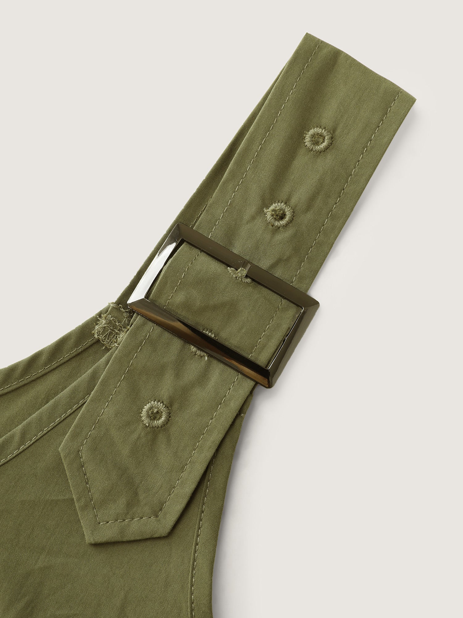 Pure Cotton Pleated Drop Waist Overall Midi Dress - Image 5