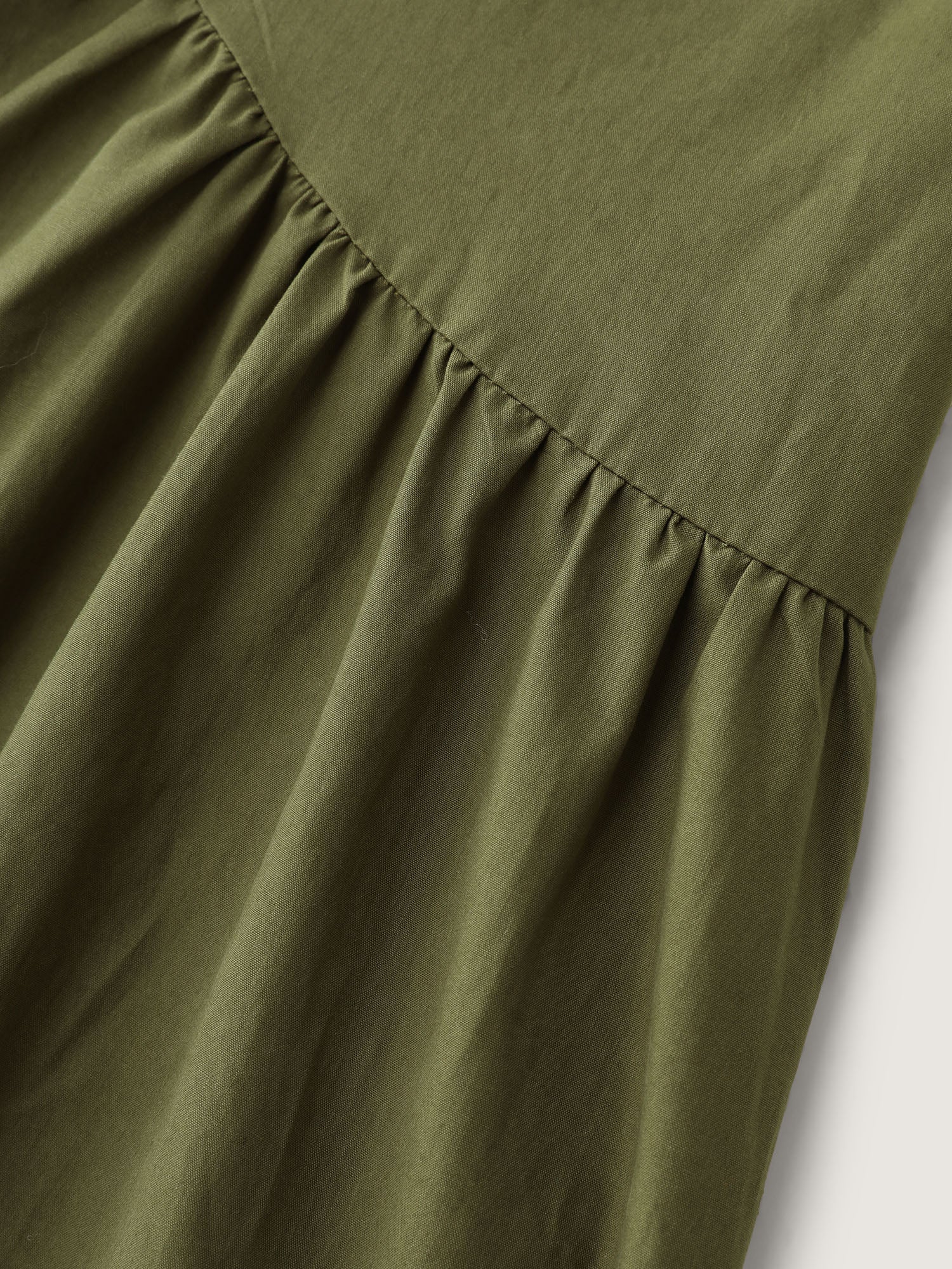 Pure Cotton Pleated Drop Waist Overall Midi Dress - Image 6