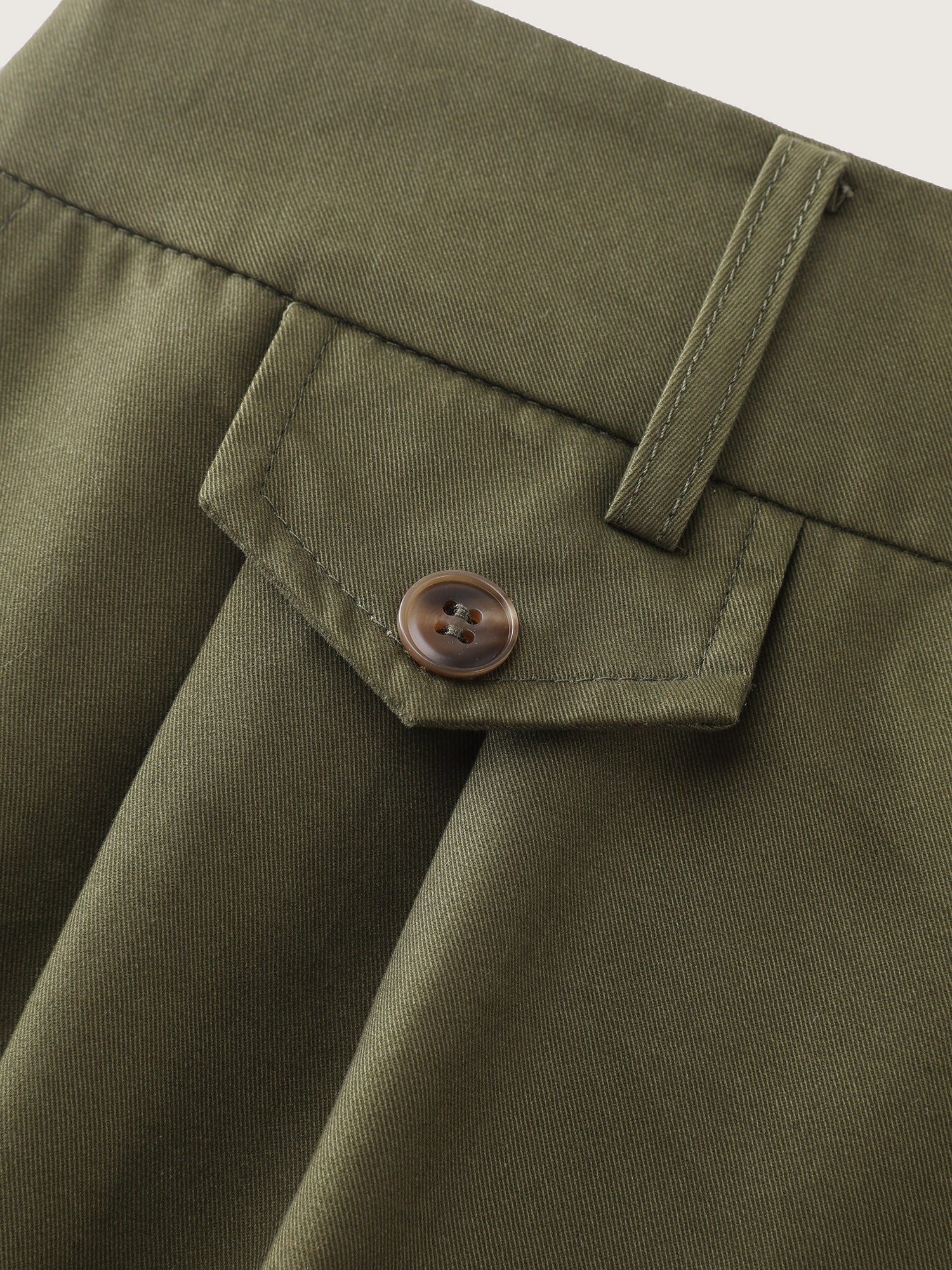 Pure Cotton Pleated Plain Shorts - Image 5