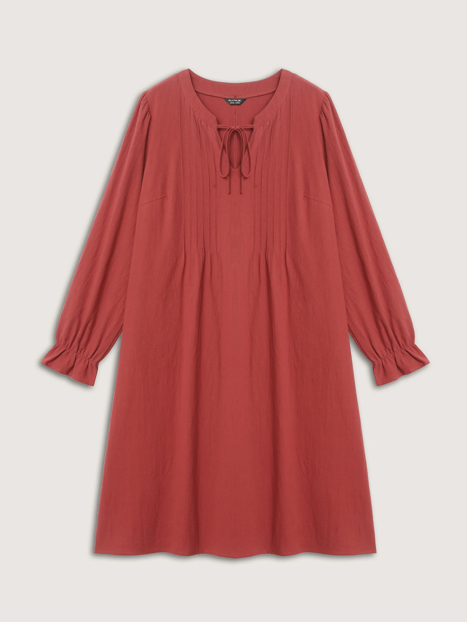 Pure Cotton Pleated Pockets Midi Dress - Image 7