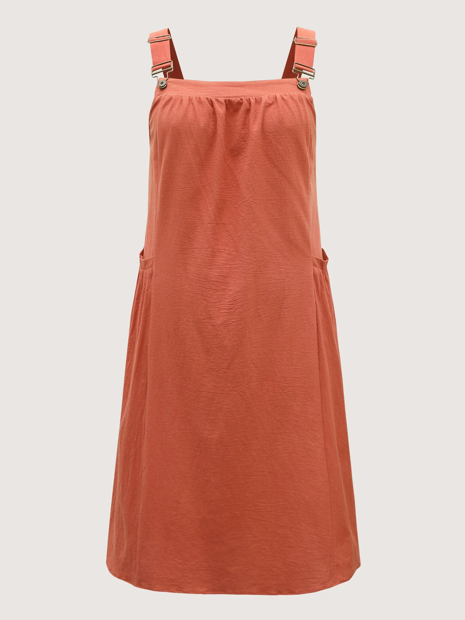 Pure Cotton Pleated Pockets Midi Dress - Image 26