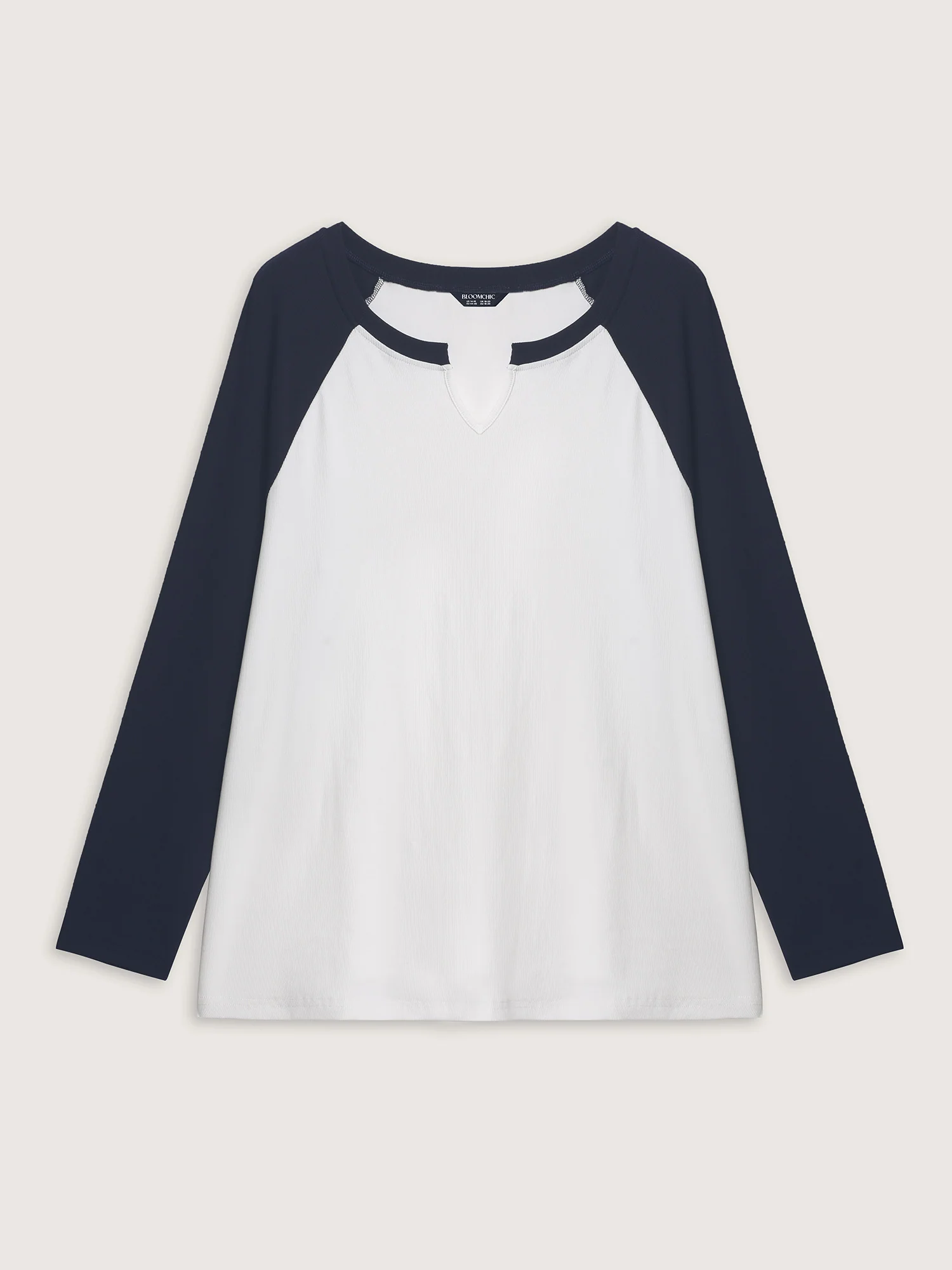 Pure Cotton Ribbed Color Contrast T-Shirt - Image 8