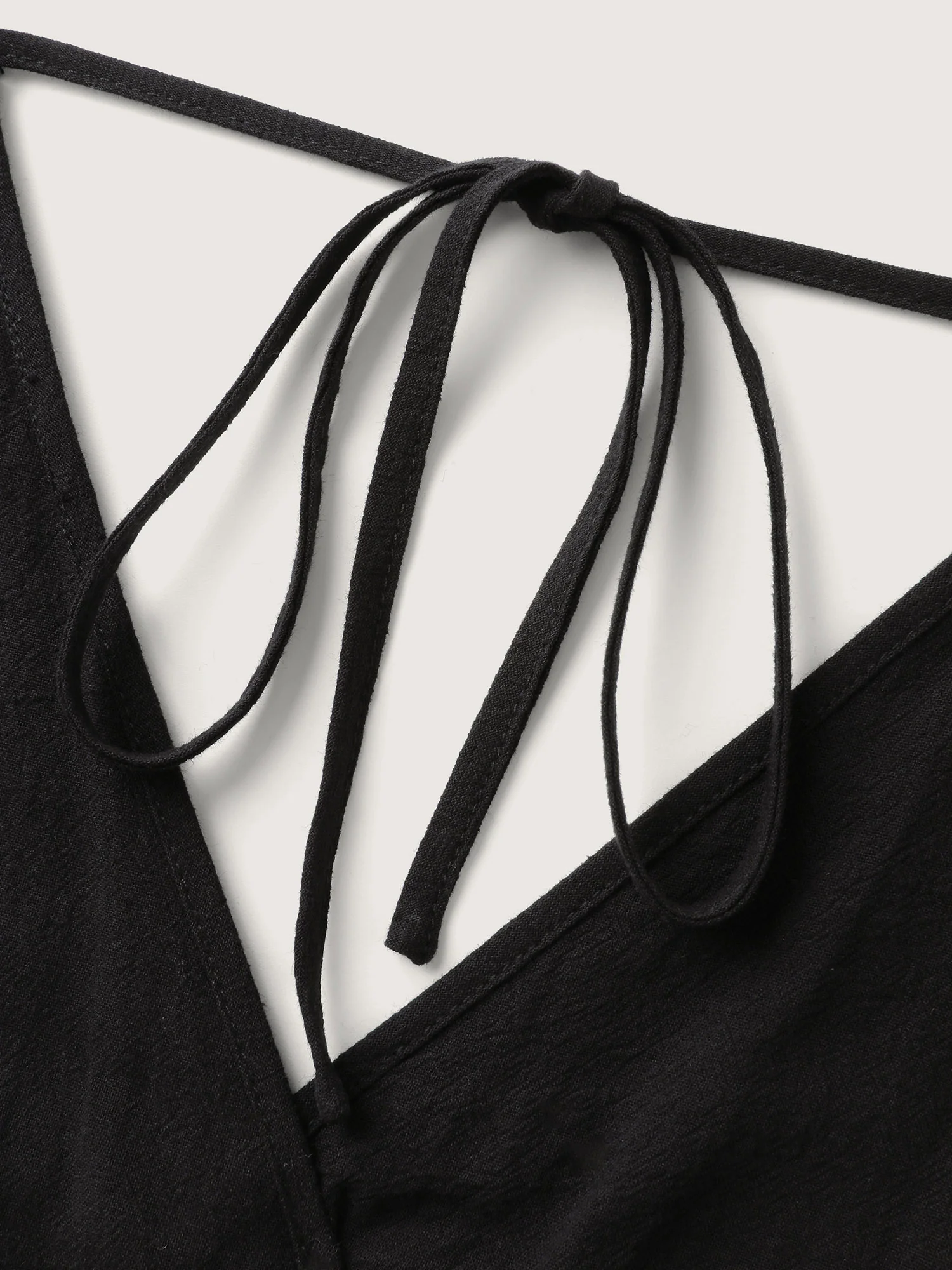 Pure Cotton Ruffled Hem Pockets Jumpsuit - Image 6