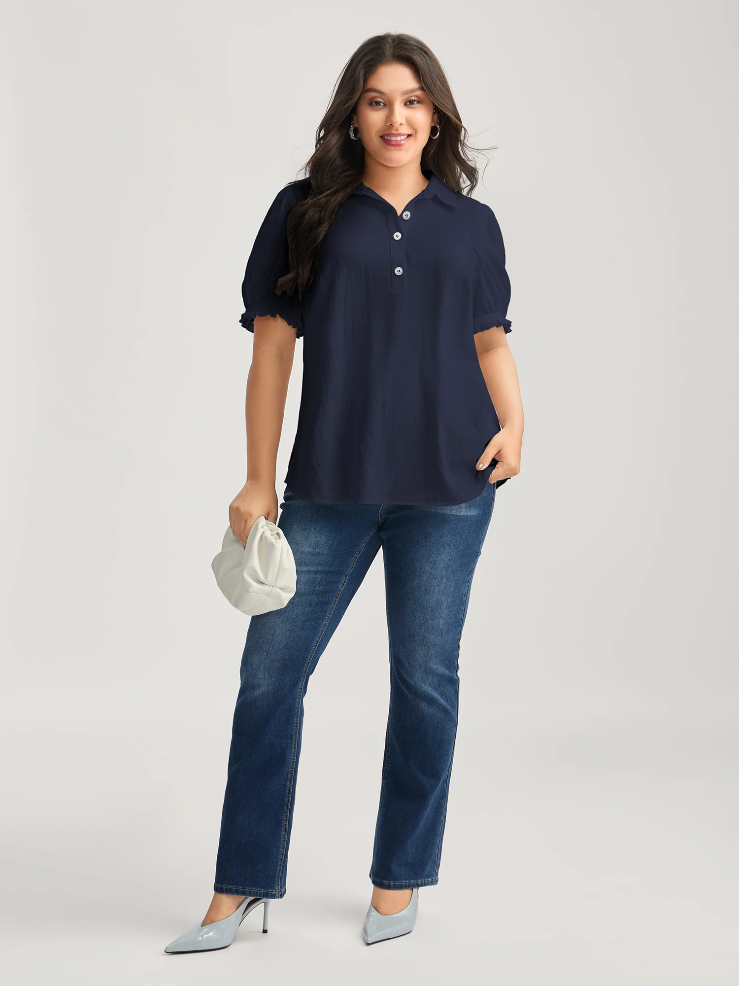 Pure Cotton Ruffled Puffy Sleeve Blouse - Image 11