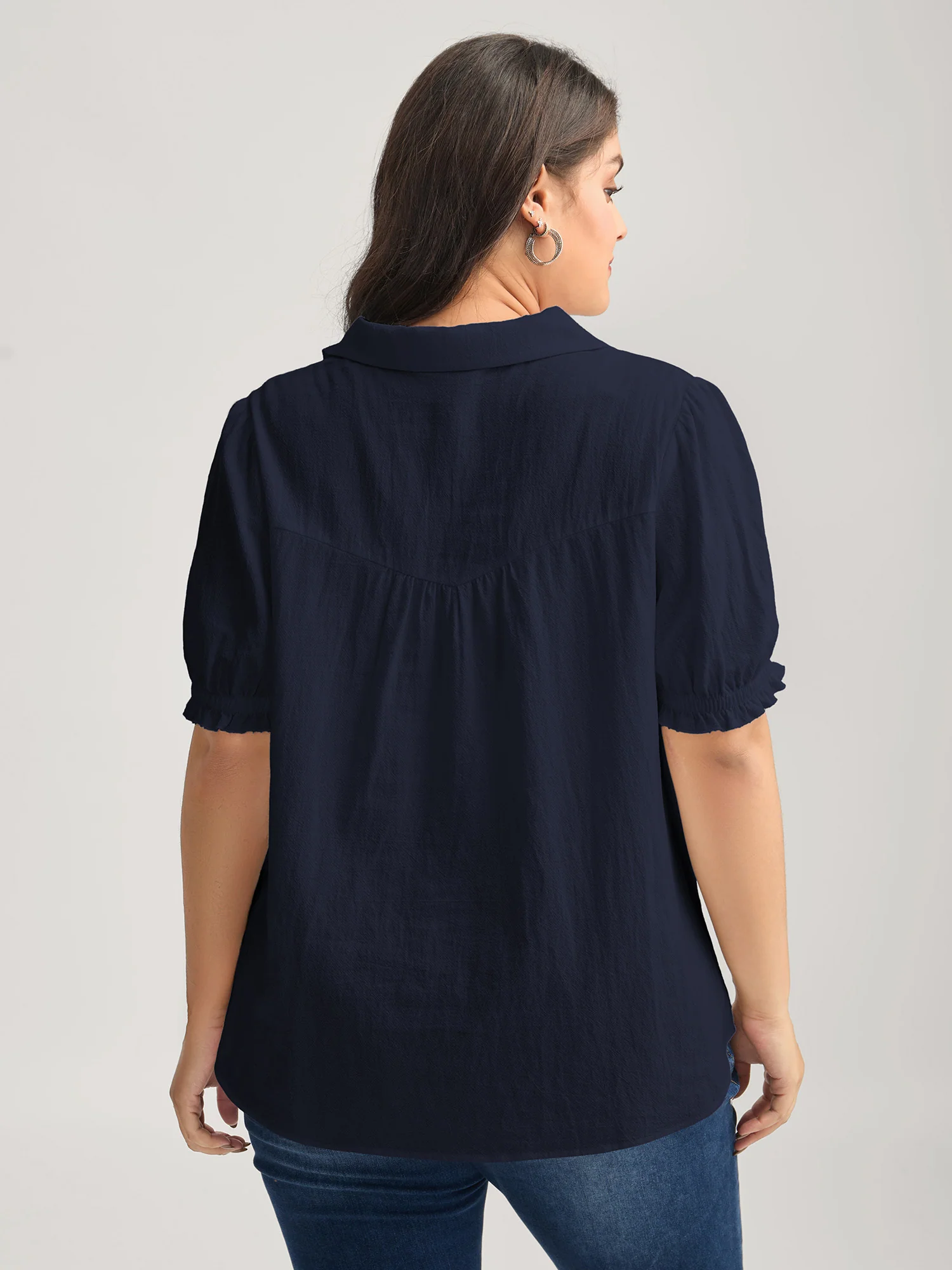 Pure Cotton Ruffled Puffy Sleeve Blouse - Image 12