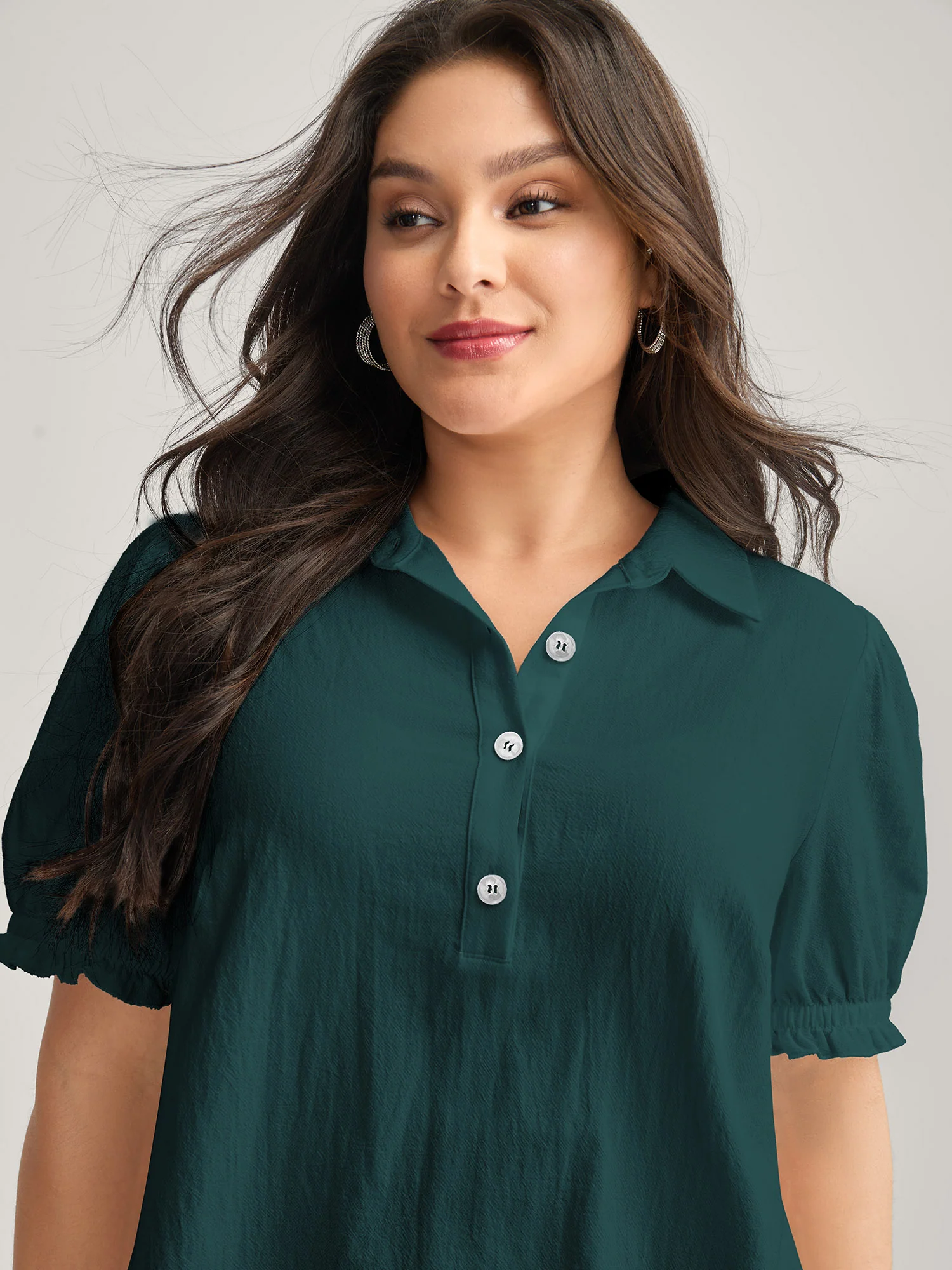 Pure Cotton Ruffled Puffy Sleeve Blouse - Image 13