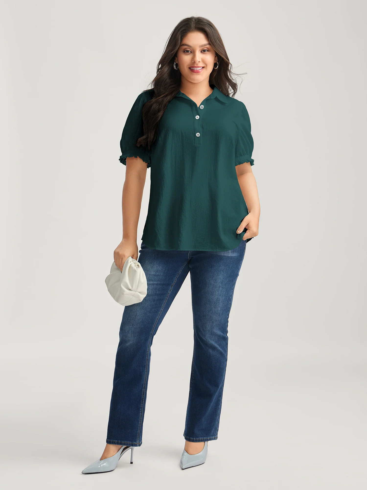 Pure Cotton Ruffled Puffy Sleeve Blouse - Image 15