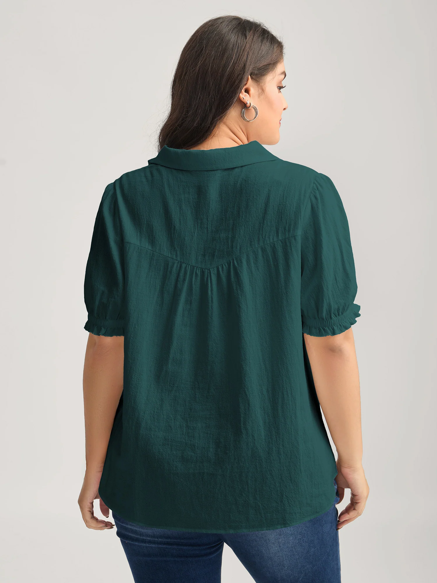 Pure Cotton Ruffled Puffy Sleeve Blouse - Image 16