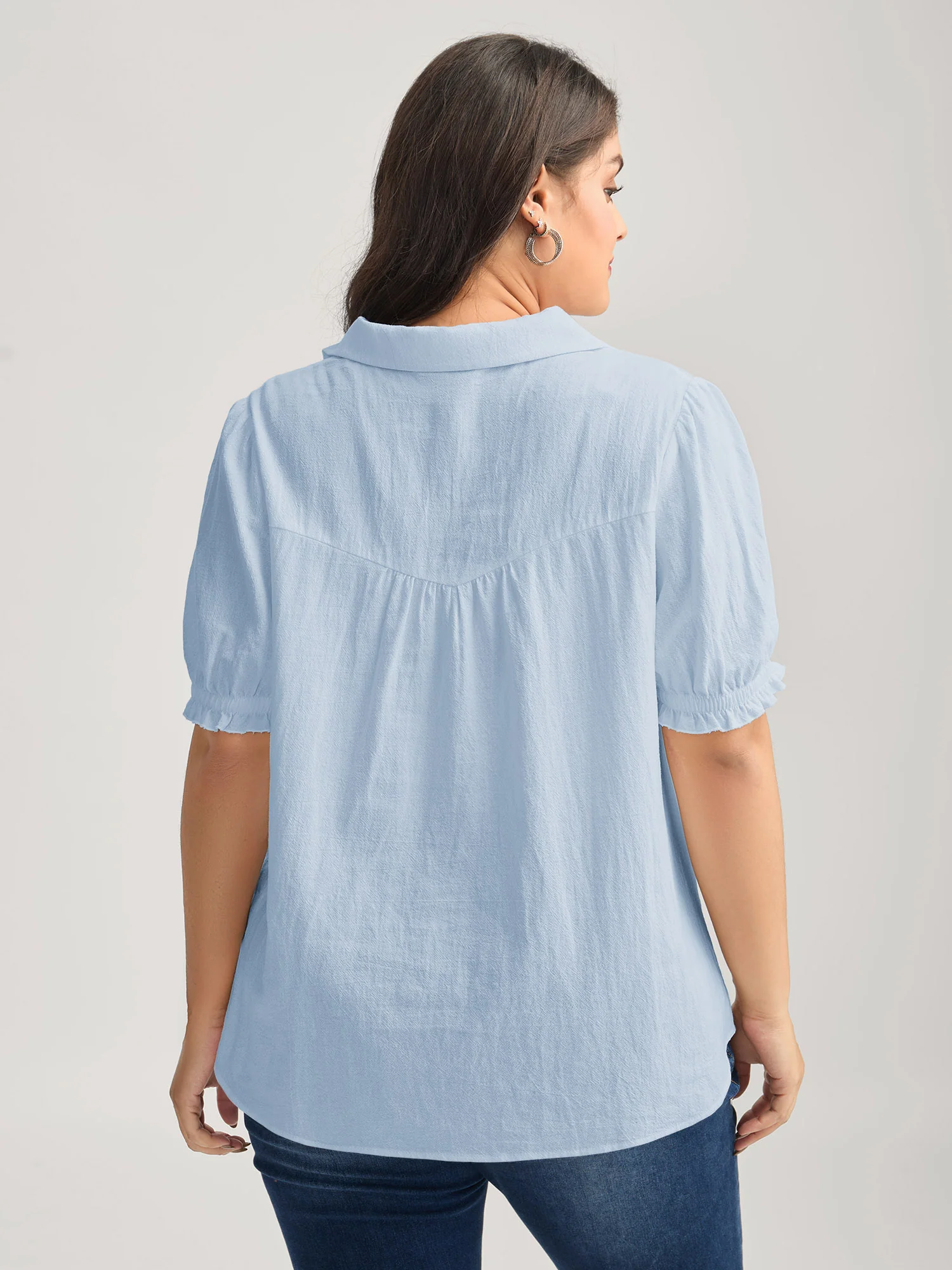 Pure Cotton Ruffled Puffy Sleeve Blouse - Image 20