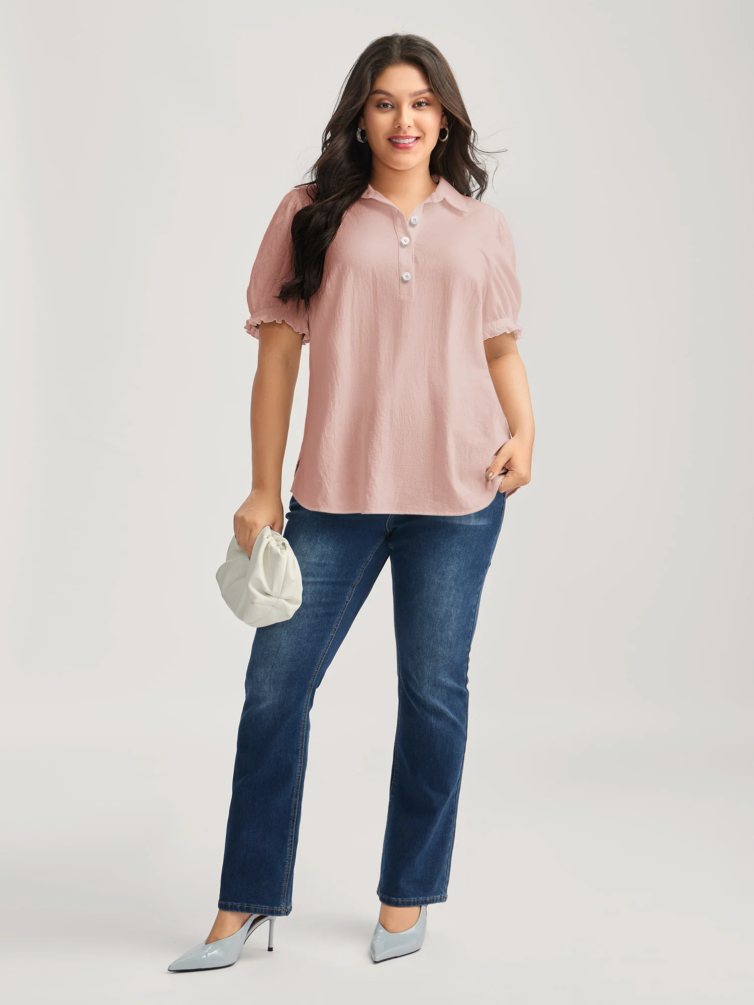 Pure Cotton Ruffled Puffy Sleeve Blouse - Image 23