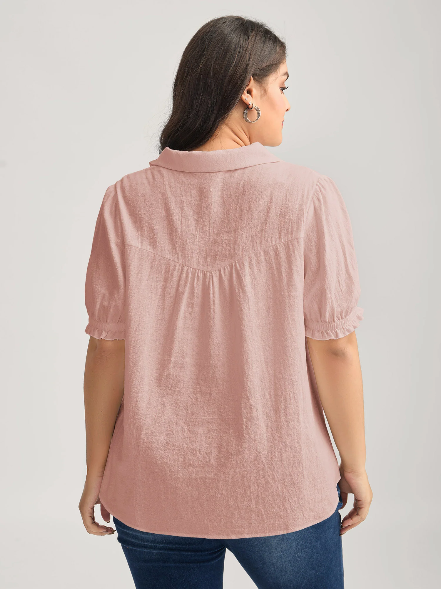 Pure Cotton Ruffled Puffy Sleeve Blouse - Image 24