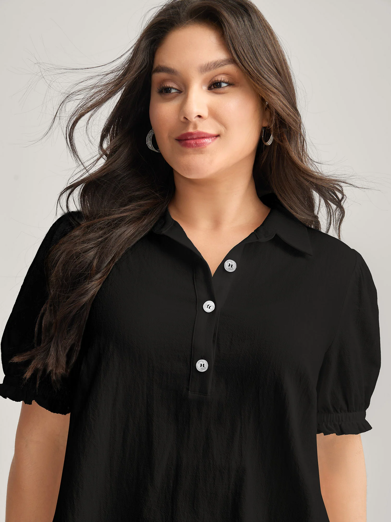 Pure Cotton Ruffled Puffy Sleeve Blouse - Image 25