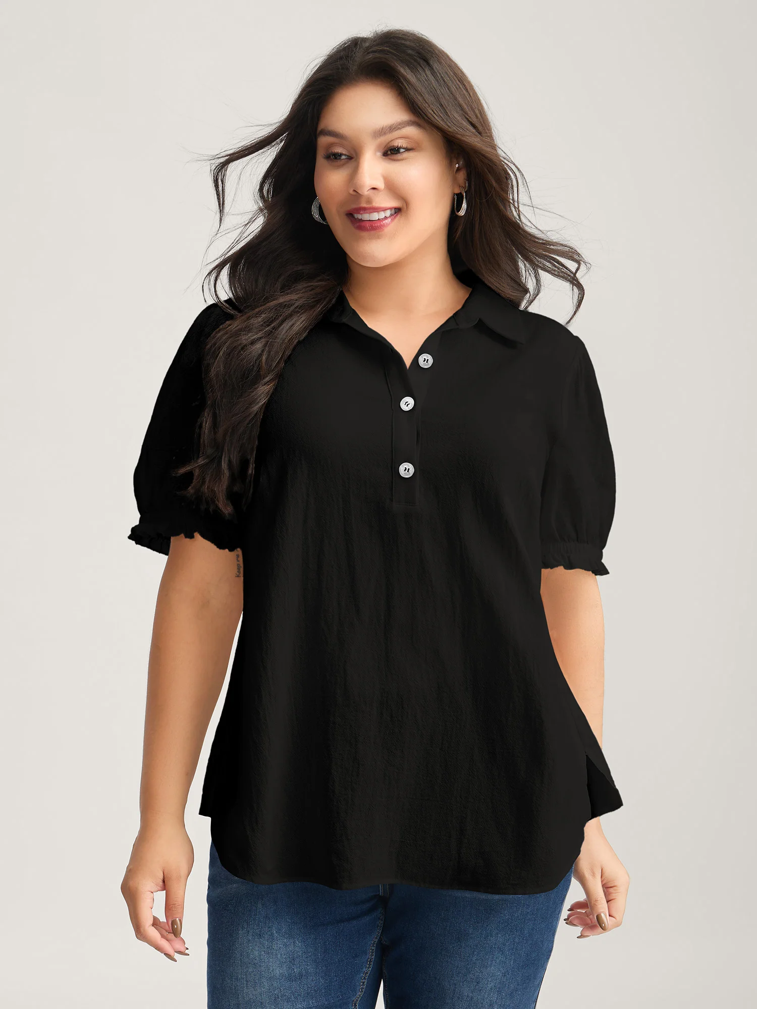 Pure Cotton Ruffled Puffy Sleeve Blouse - Image 26