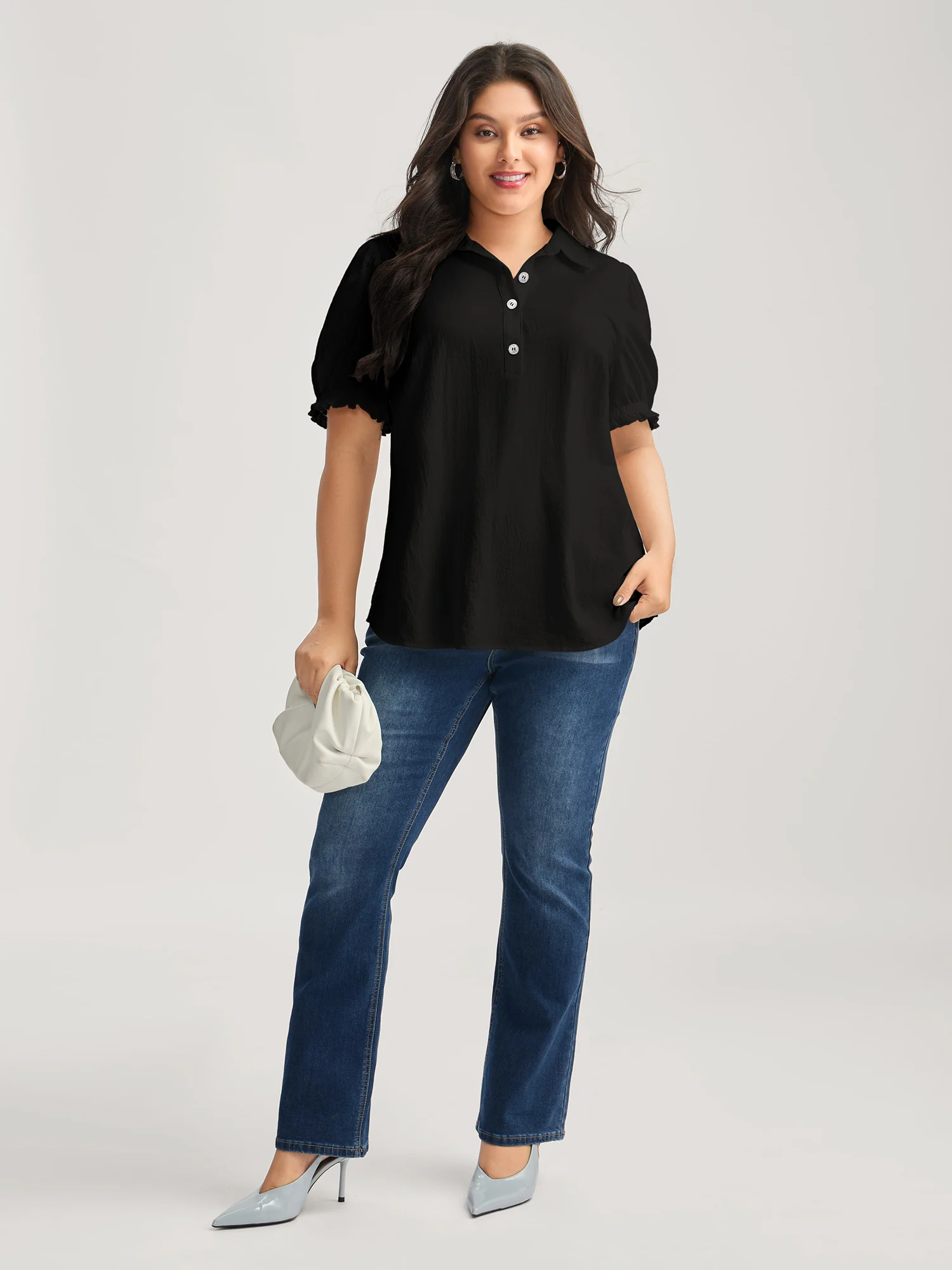 Pure Cotton Ruffled Puffy Sleeve Blouse - Image 27