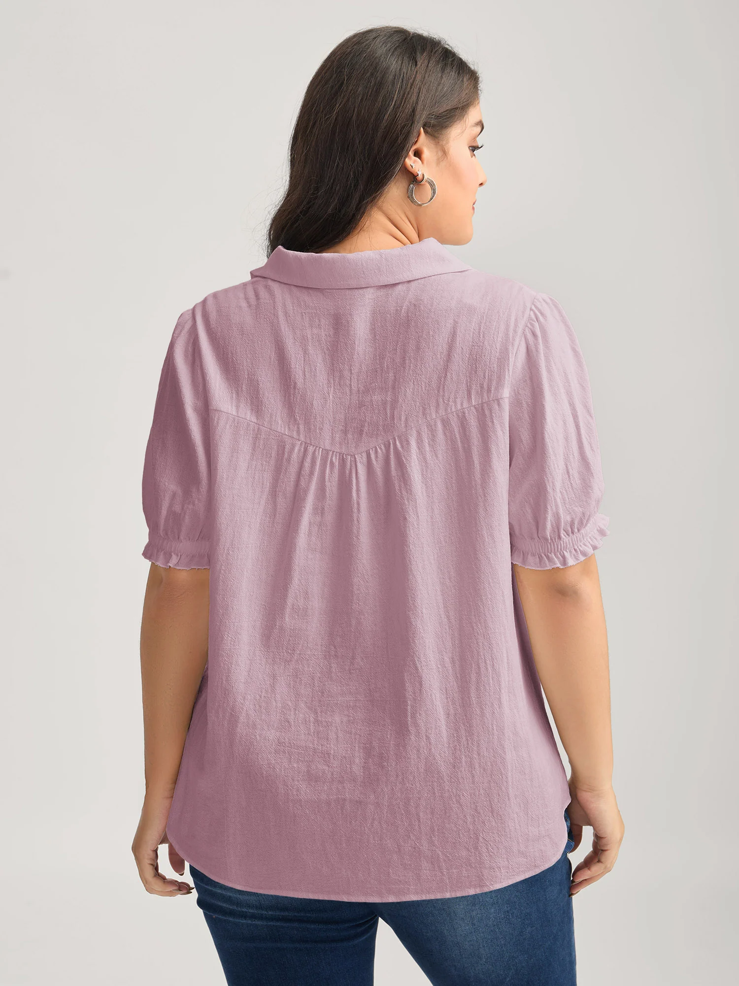 Pure Cotton Ruffled Puffy Sleeve Blouse - Image 37