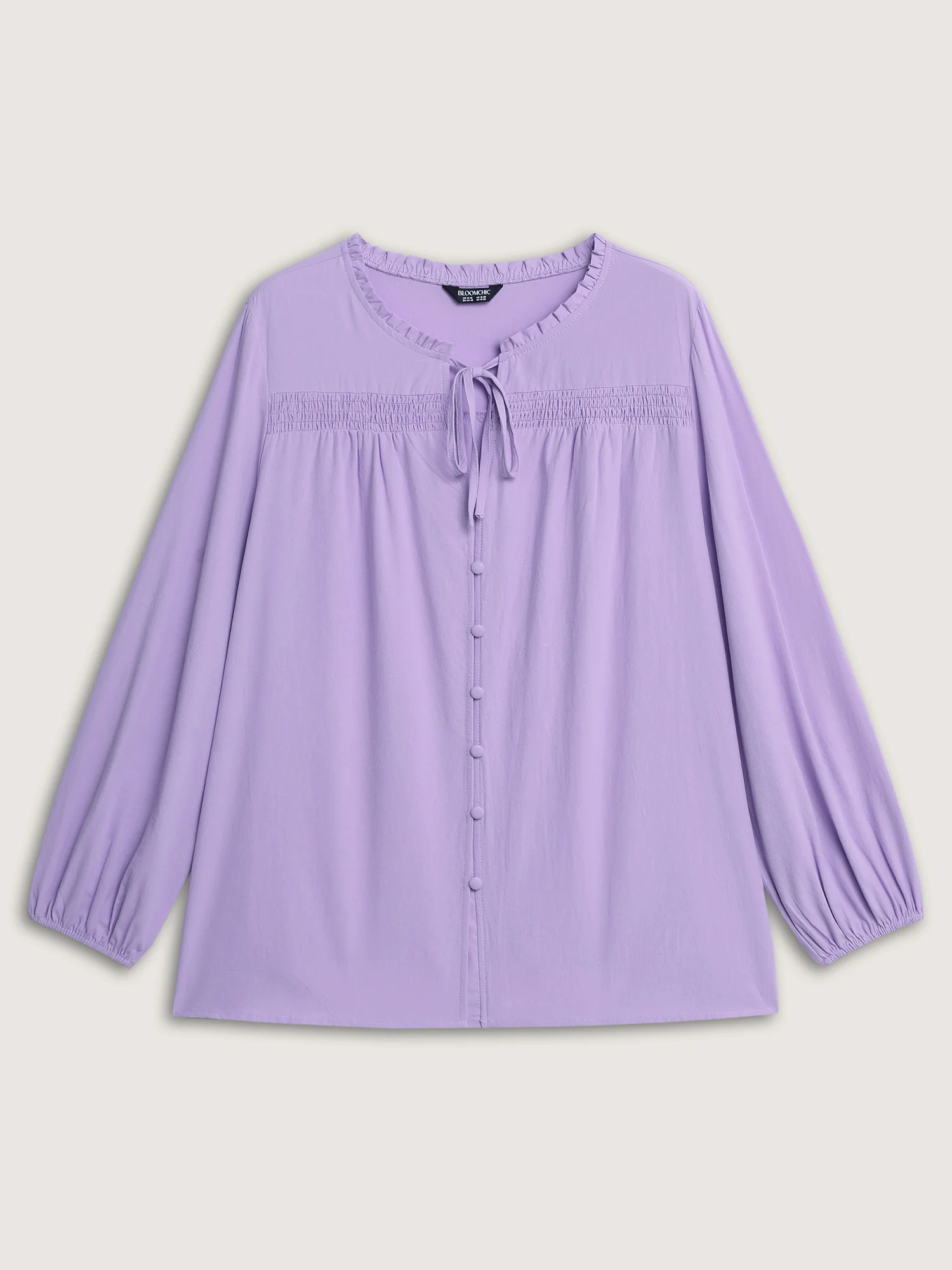 Pure Cotton Shirred Button Down Shirt - Image 7