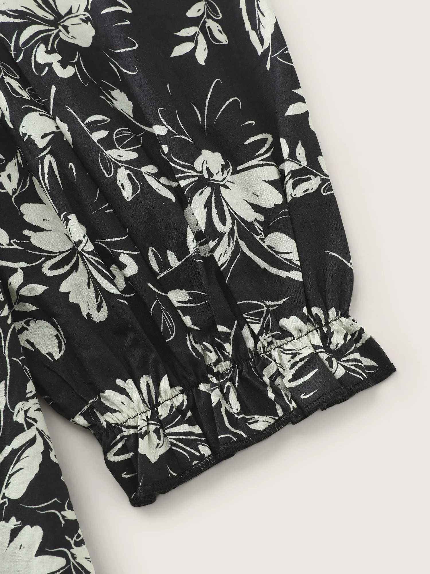 Pure Cotton Shirred Waist Silhouette Flower Midi Dress - Image 6