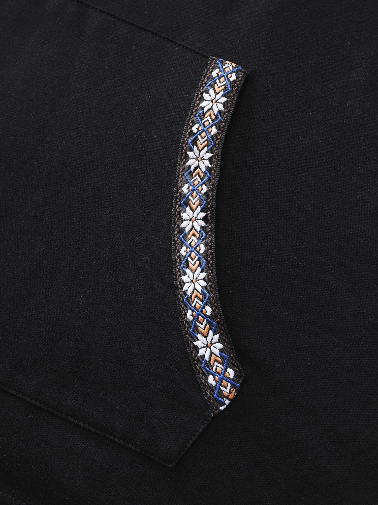 Pure Cotton Stretchy Boho Detail Hoodie - Image 7
