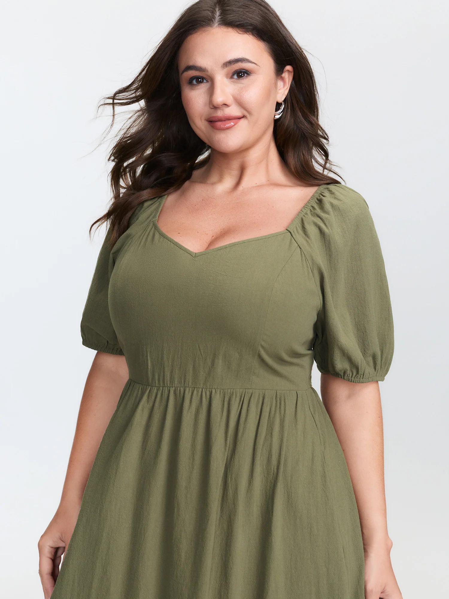 Pure Cotton Sweetheart Neckline Maxi Dress - Image 2