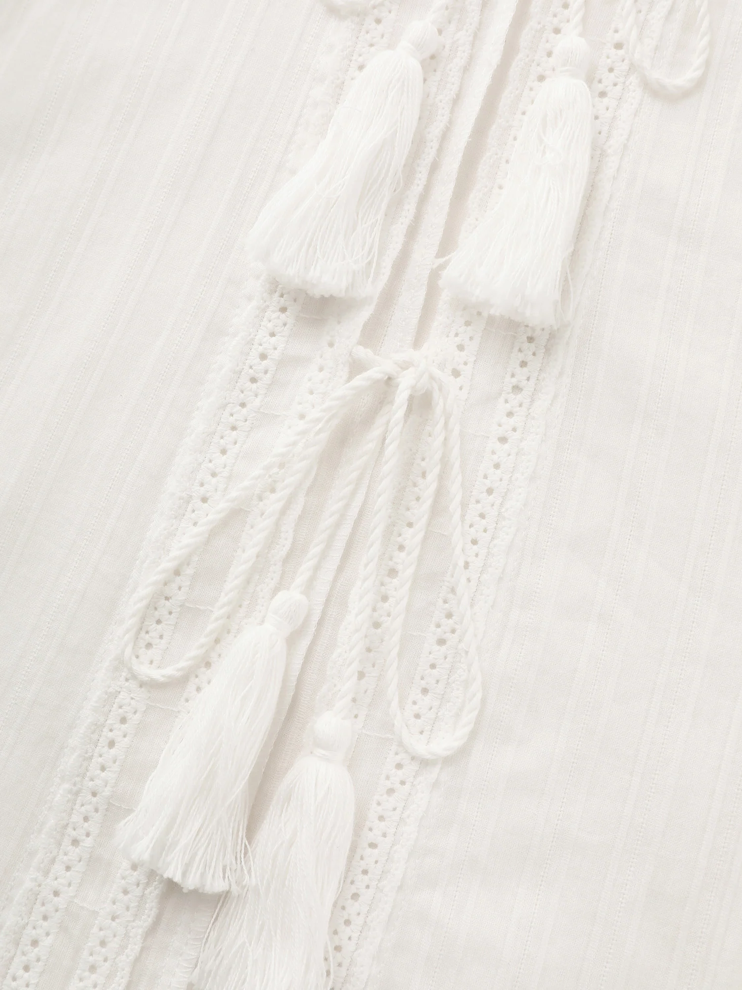Pure Cotton Tassels Sheer Kimono - Image 5