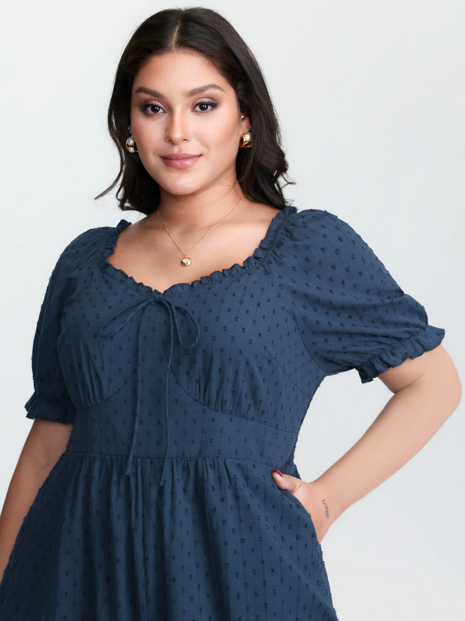 Pure Cotton Textured Pockets Jumpsuit - Image 3