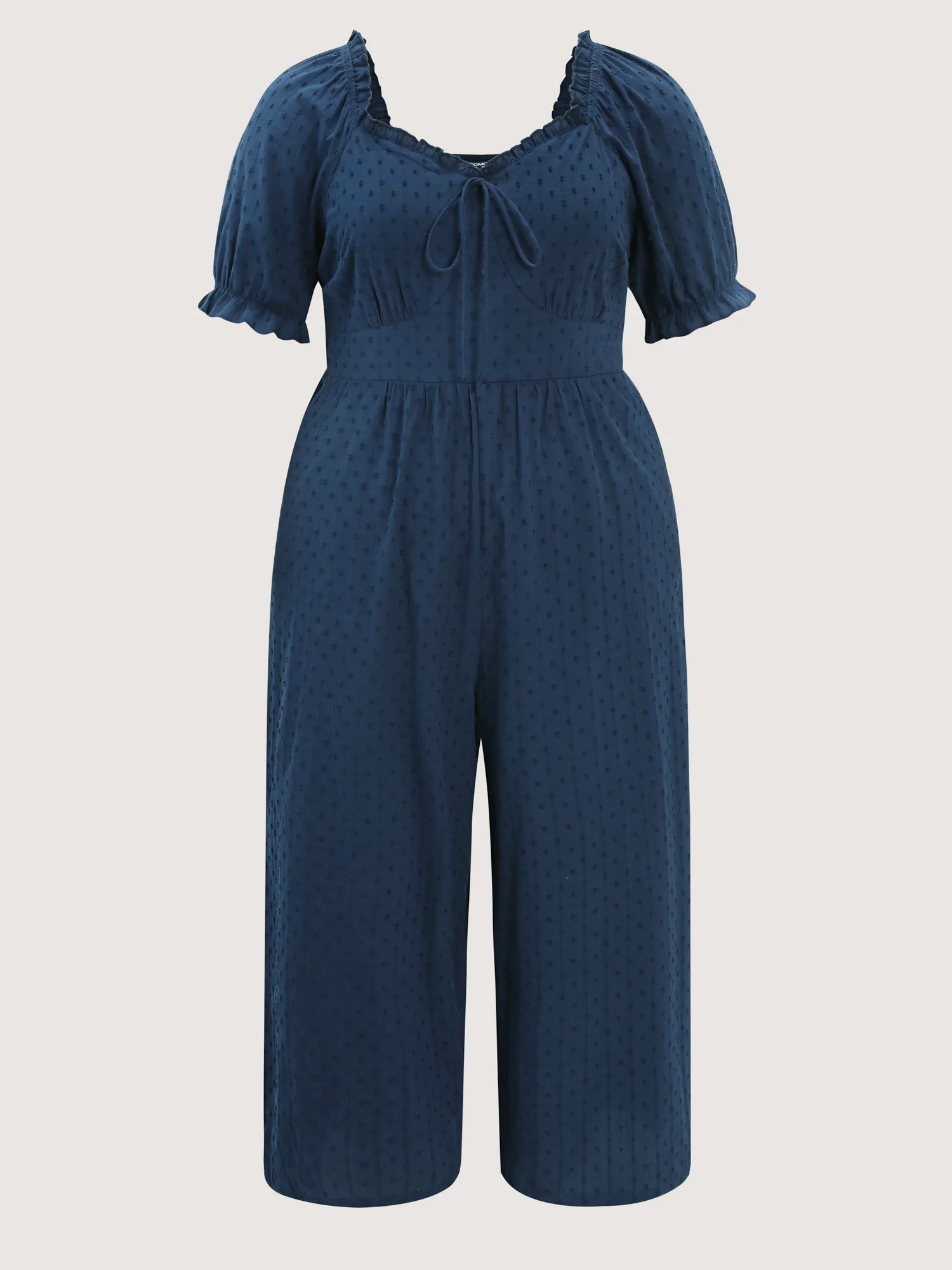 Pure Cotton Textured Pockets Jumpsuit - Image 8