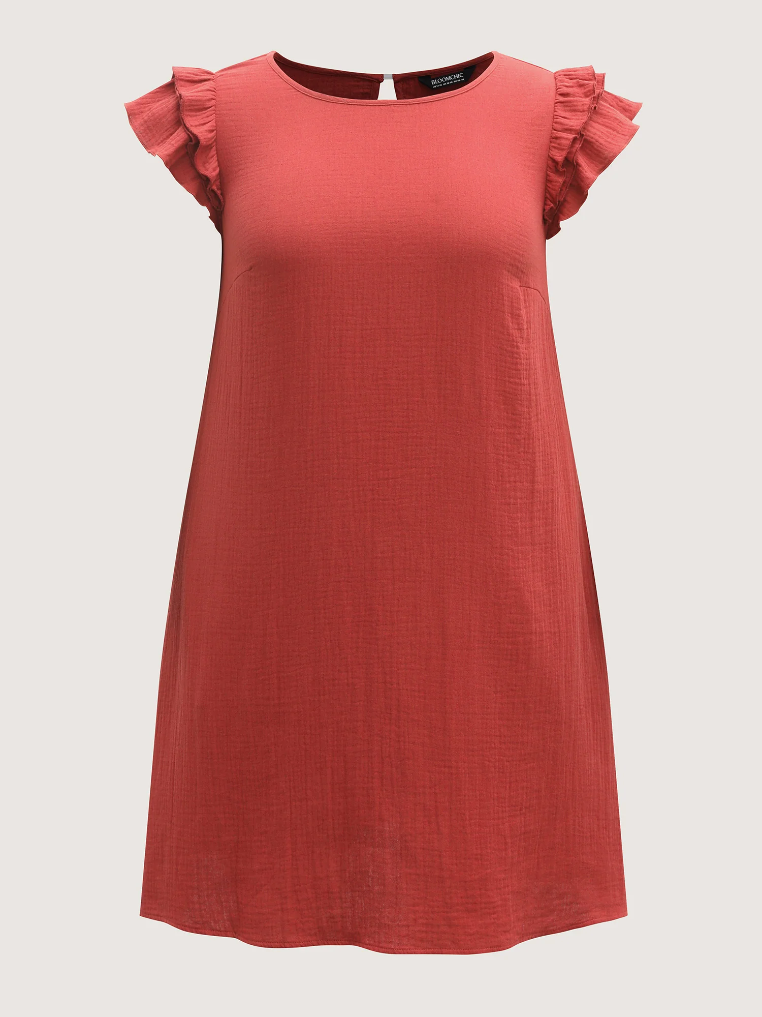 Pure Cotton Textured Ruffled Midi Dress - Image 7