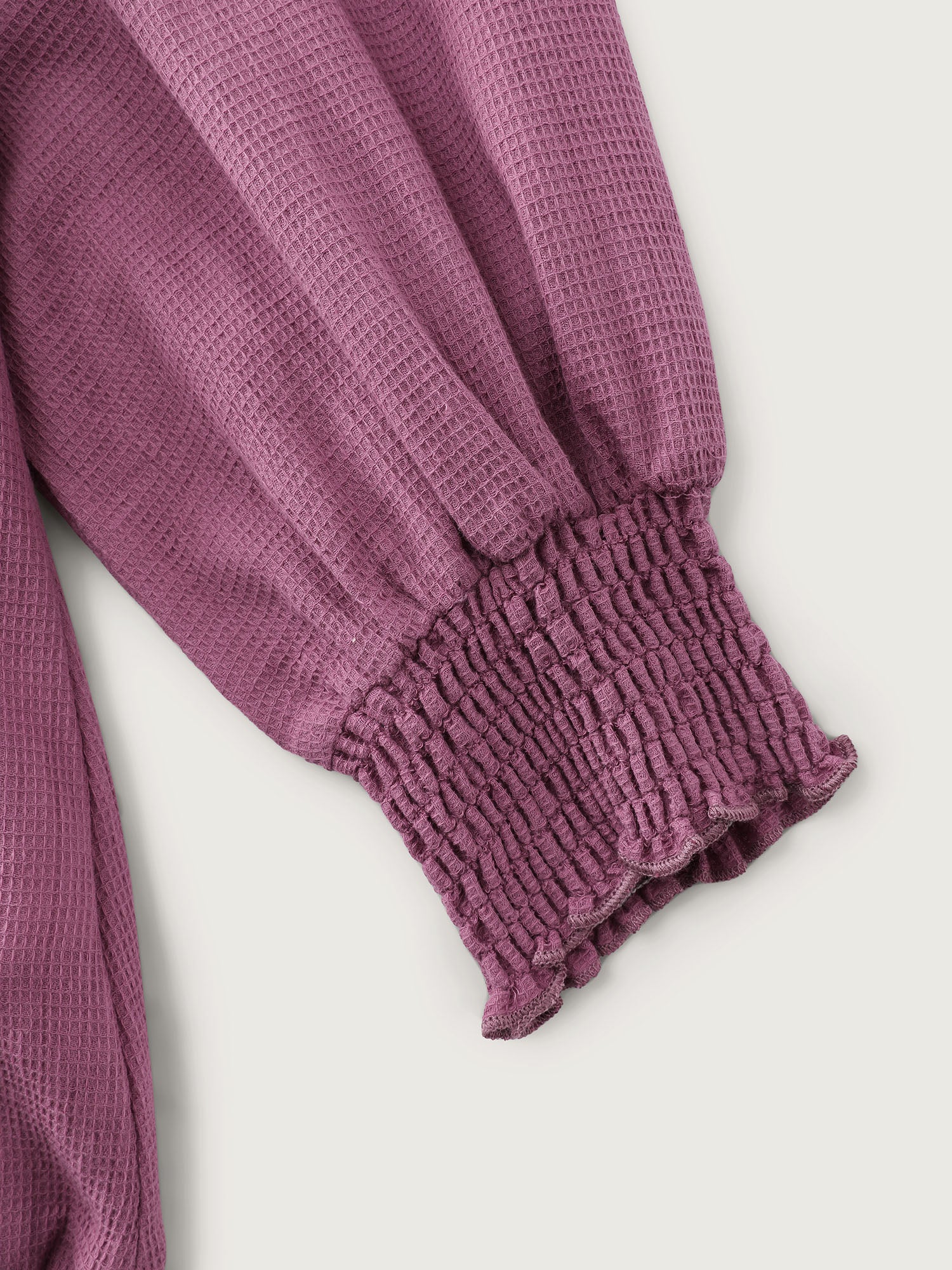 Pure Cotton Textured Shirred Blouse - Image 6