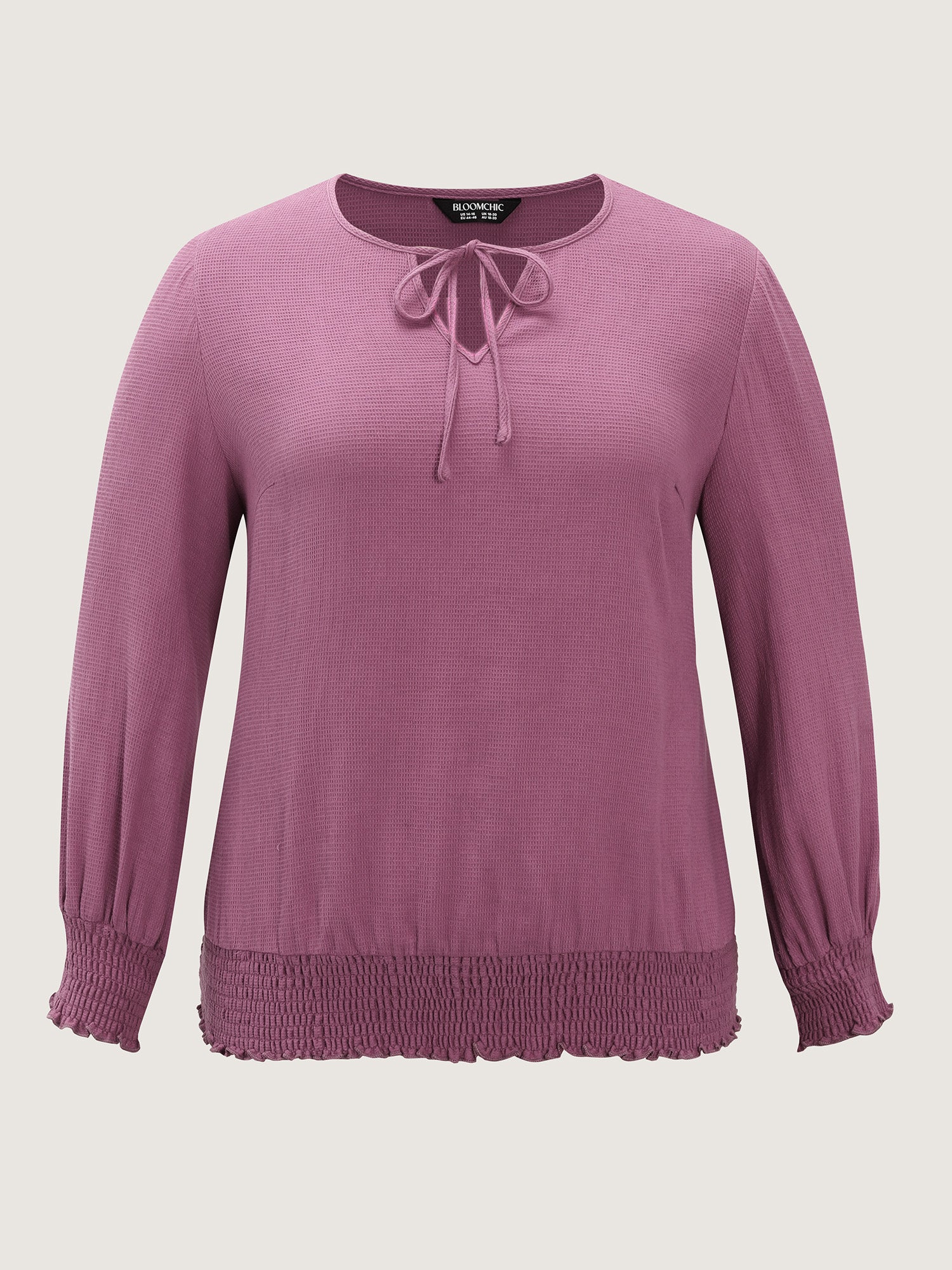 Pure Cotton Textured Shirred Blouse - Image 7