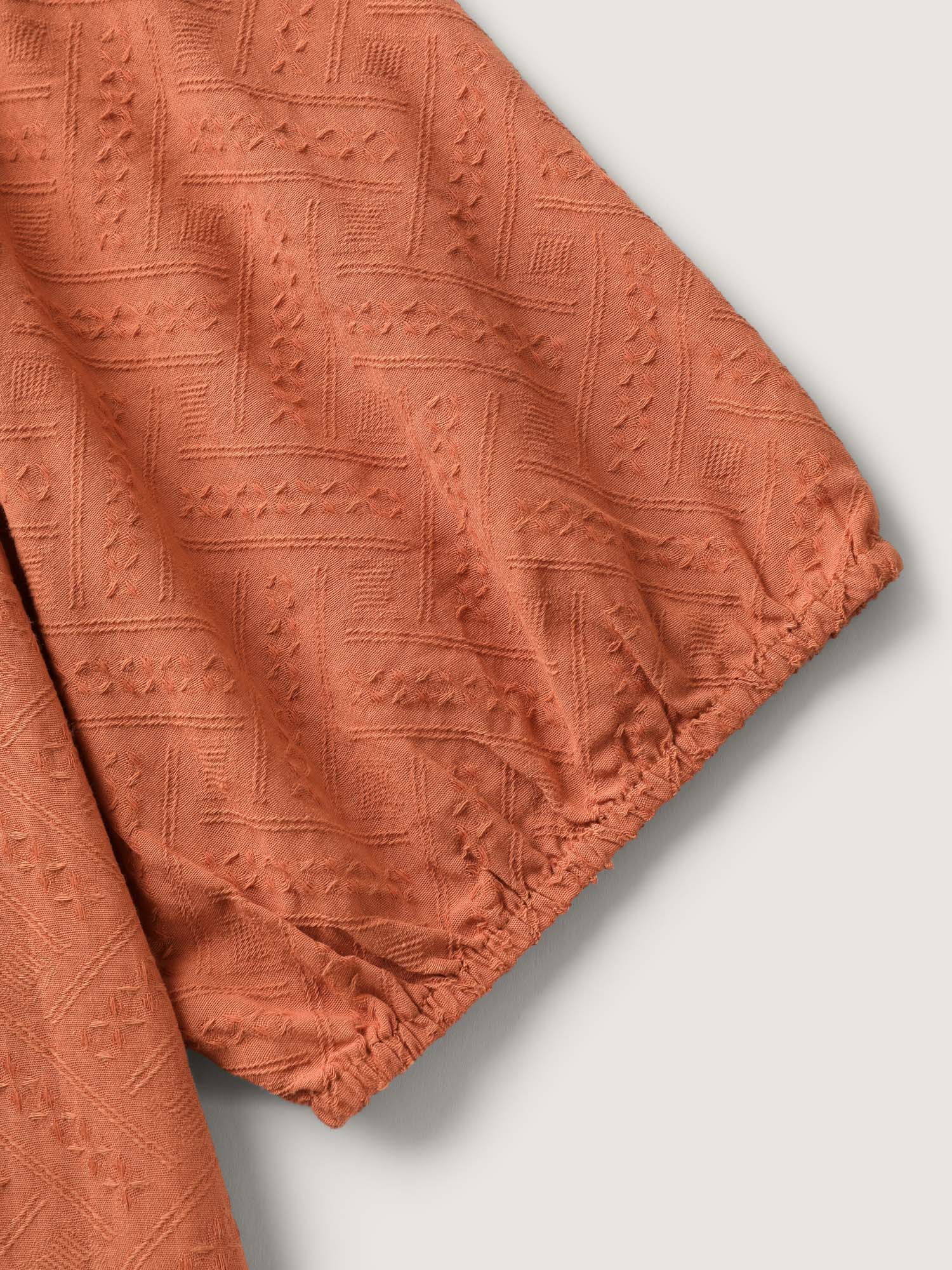 Pure Cotton Textured Tassel Blouse - Image 6