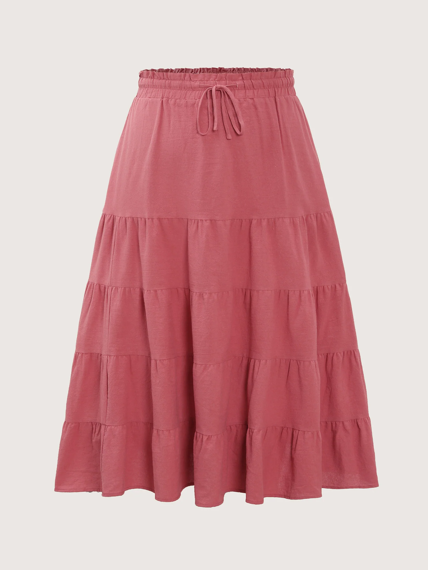 Pure Cotton Tiered Drawstring Maxi Skirt - Image 8